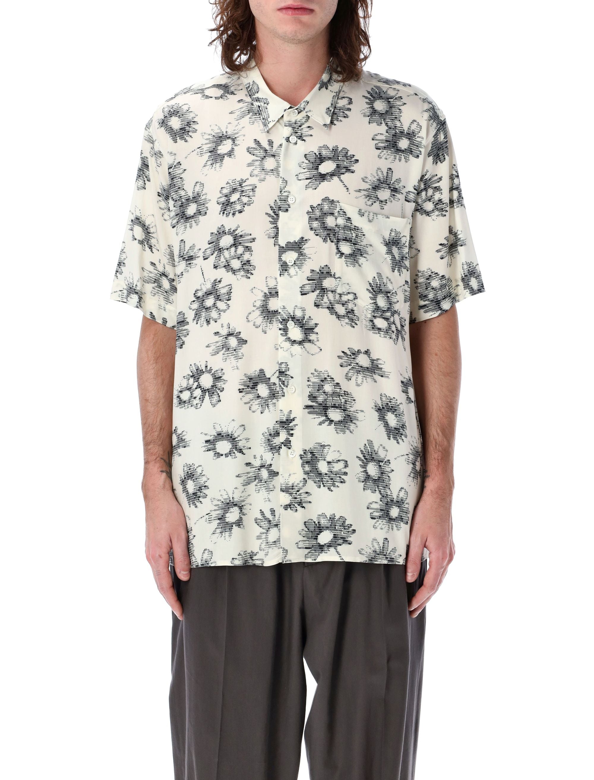 MAGLIANO Men's Mini Pixel Flower Short Sleeve Shirt