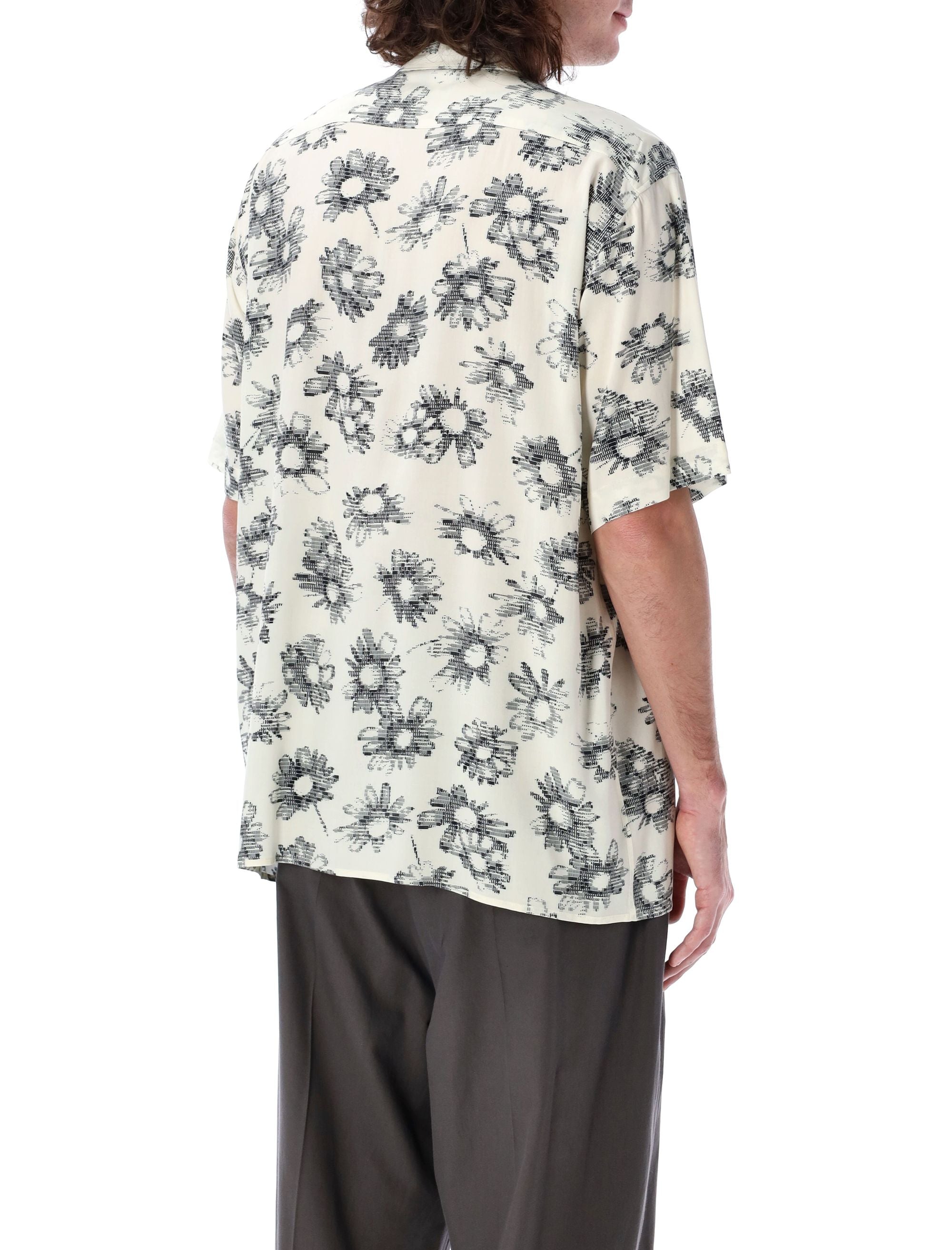 MAGLIANO Men's Mini Pixel Flower Short Sleeve Shirt