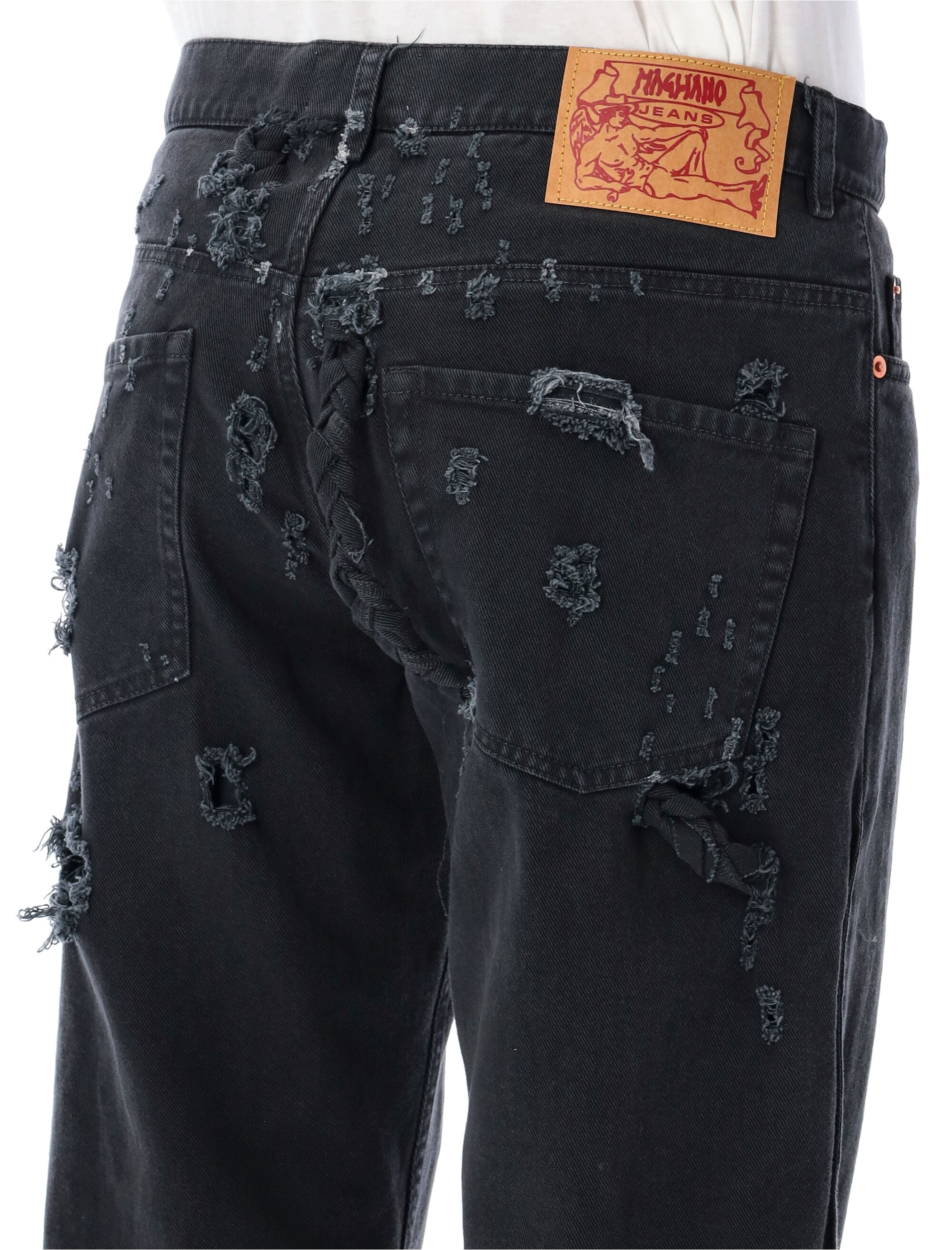 MAGLIANO Braided Back Denim Jeans - Size L