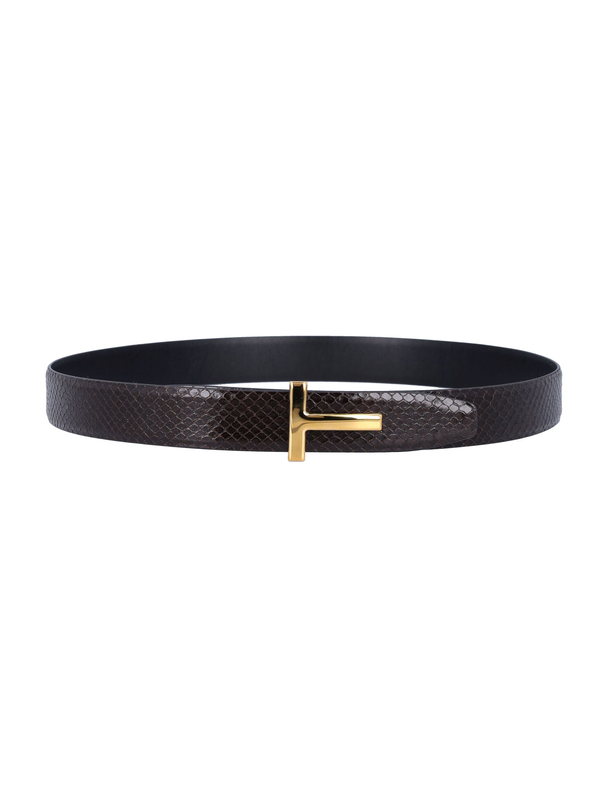 TOM FORD Printed Python Effect Belt - 3 cm Width