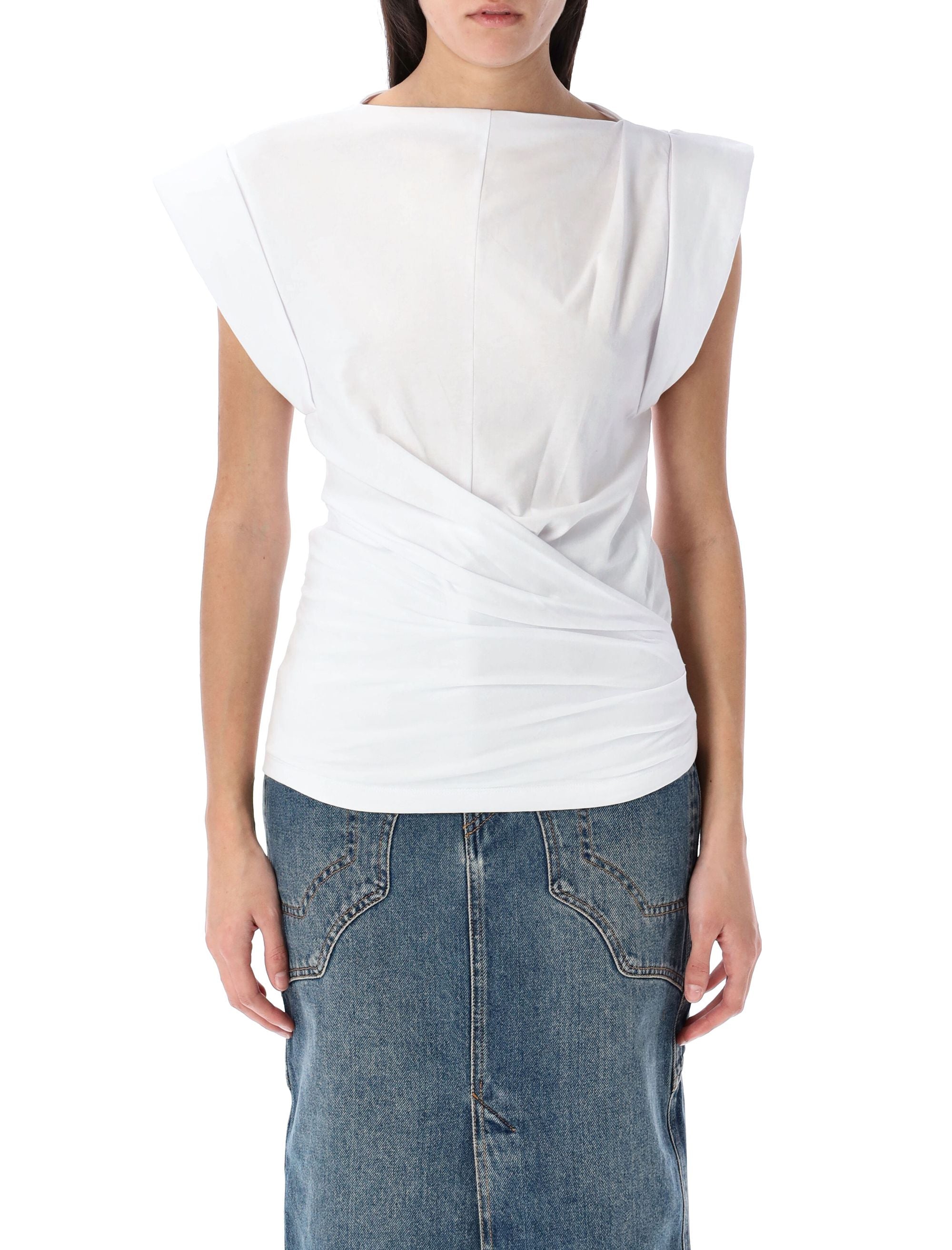 ISABEL MARANT Draped Cotton T-Shirt