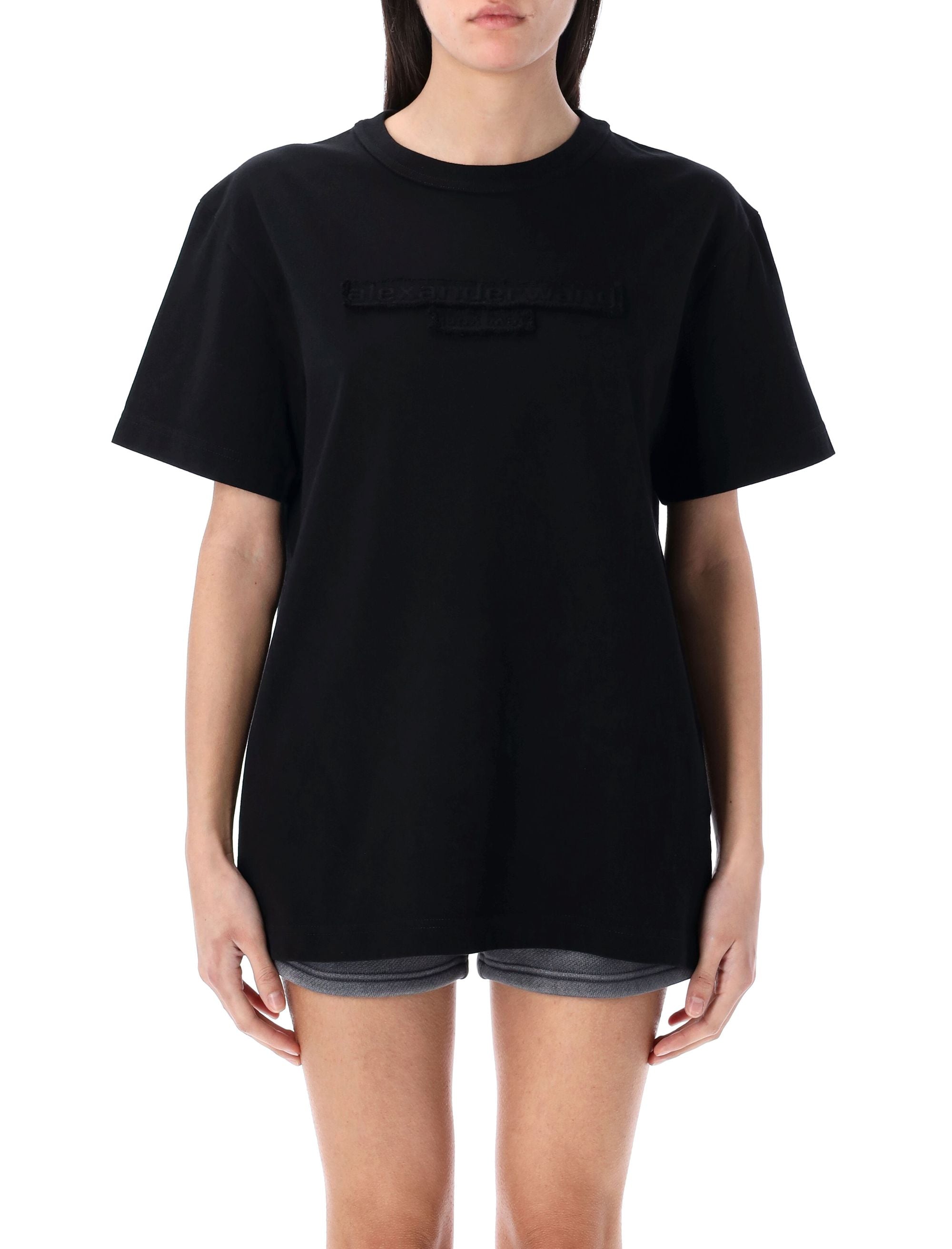 ALEXANDER WANG Distressed Logo T-Shirt - Sizes S to L
