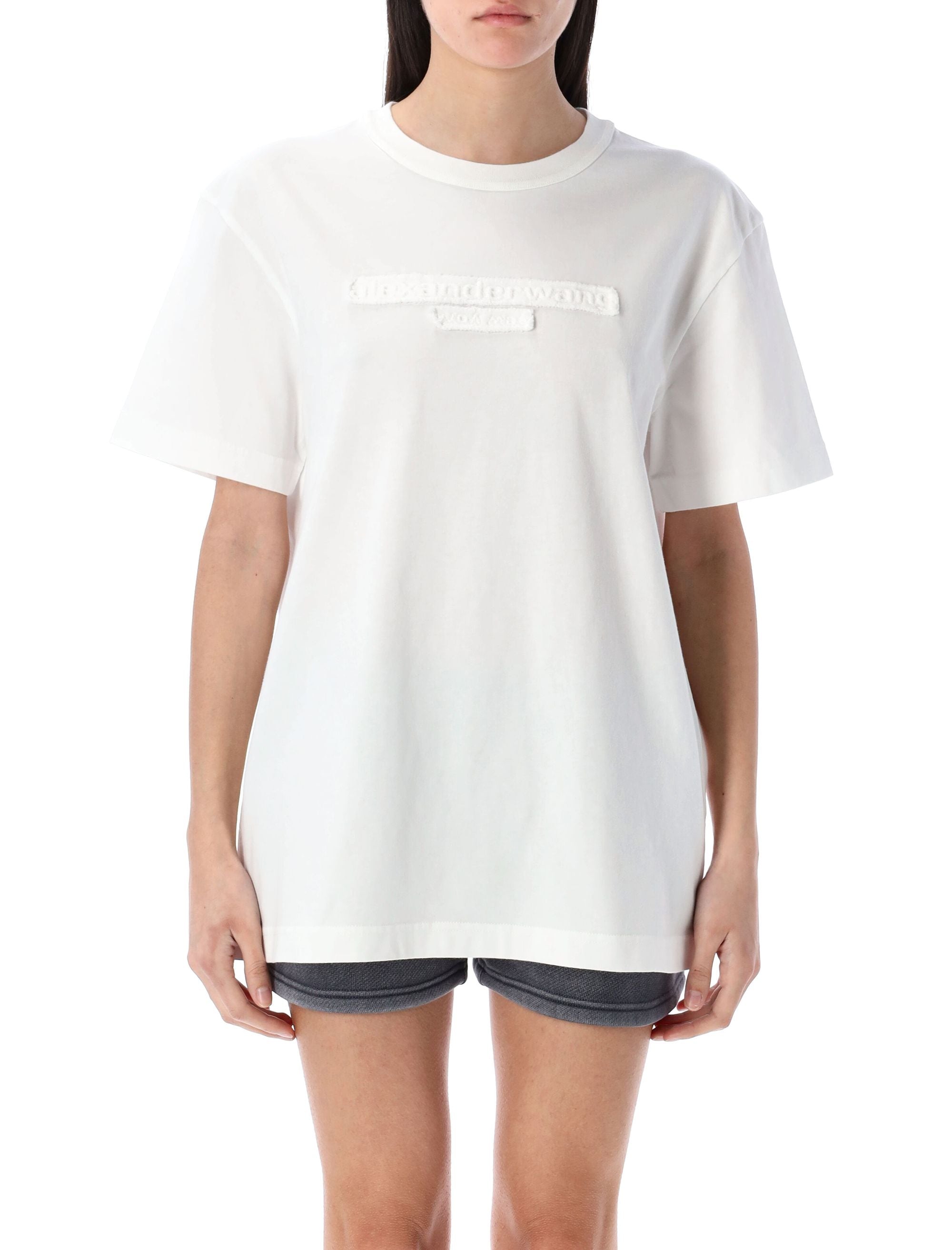 ALEXANDER WANG Distressed Logo T-Shirt - Short Sleeve