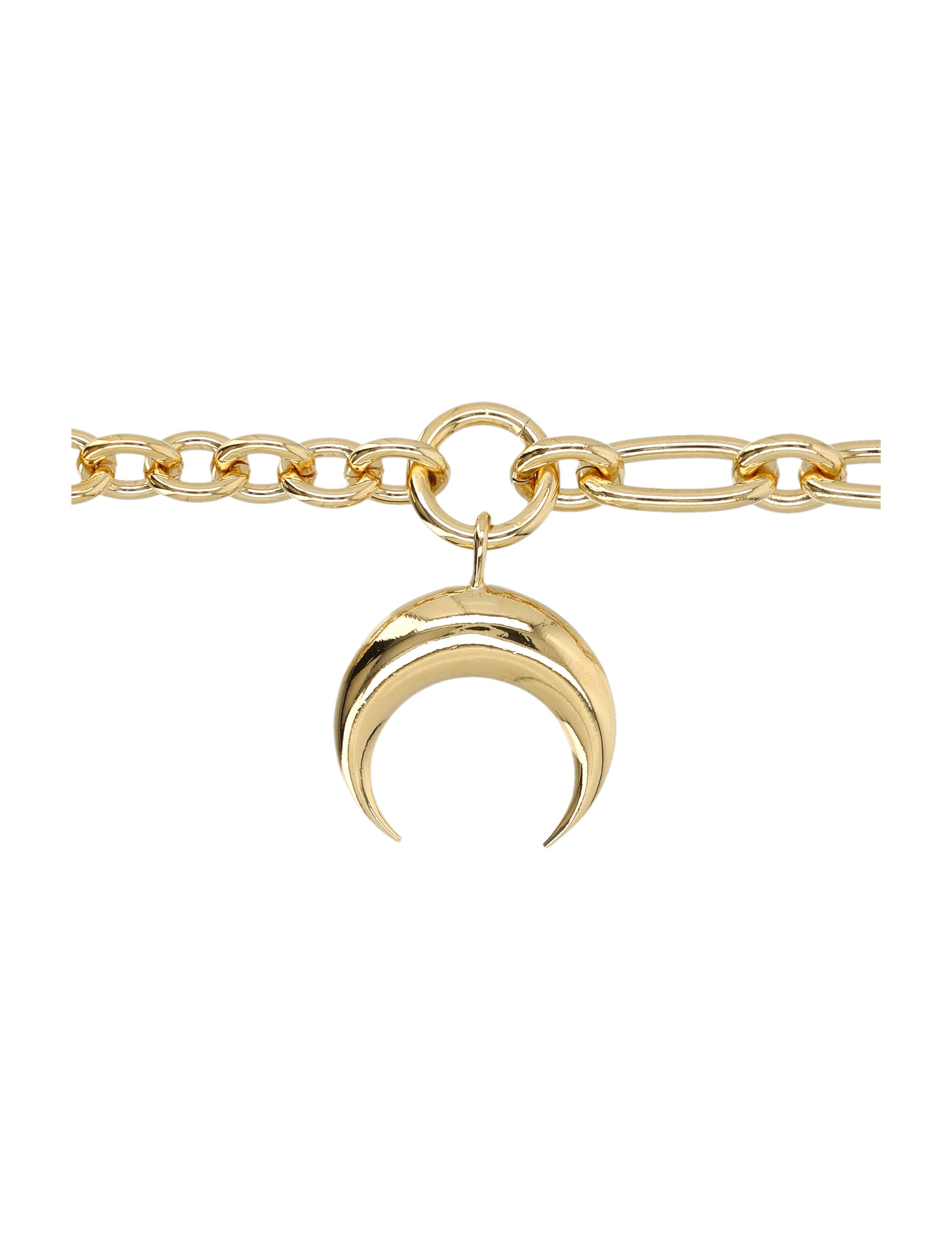 MARINE SERRE Men's Crescent Moon Charm Necklace