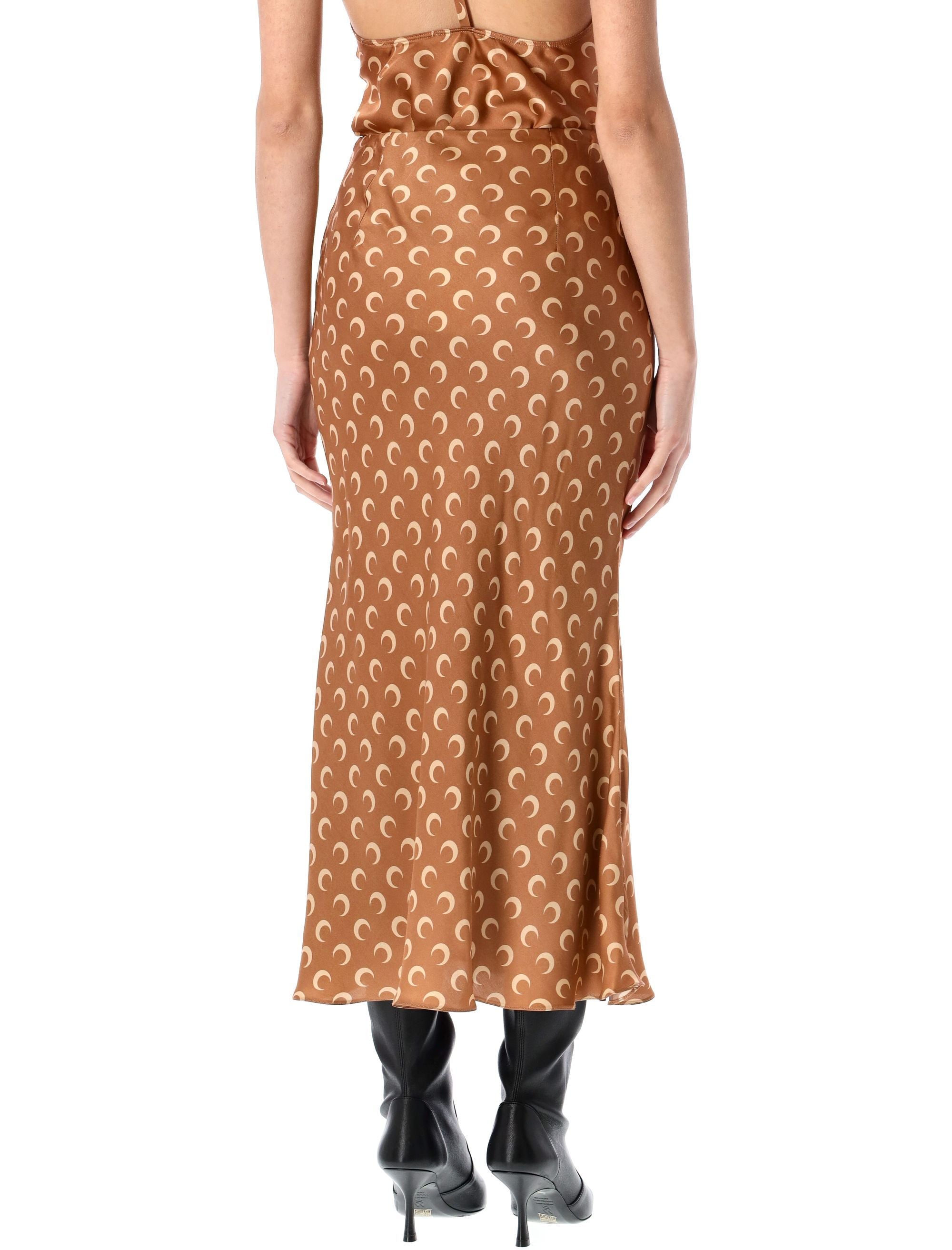 MARINE SERRE Moon Satin Midi Skirt - Women's Size 36