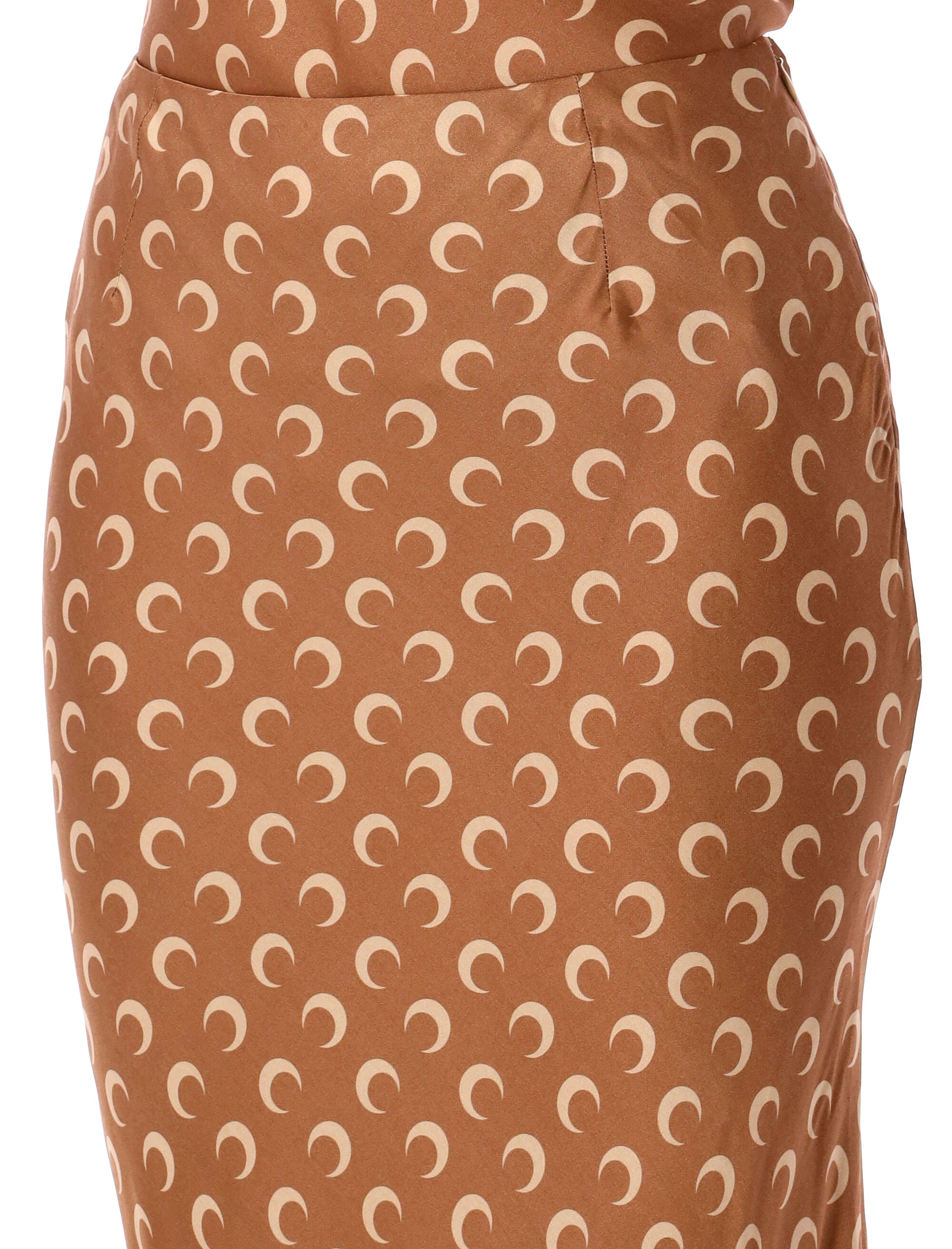 MARINE SERRE Moon Satin Midi Skirt - Women's Size 36