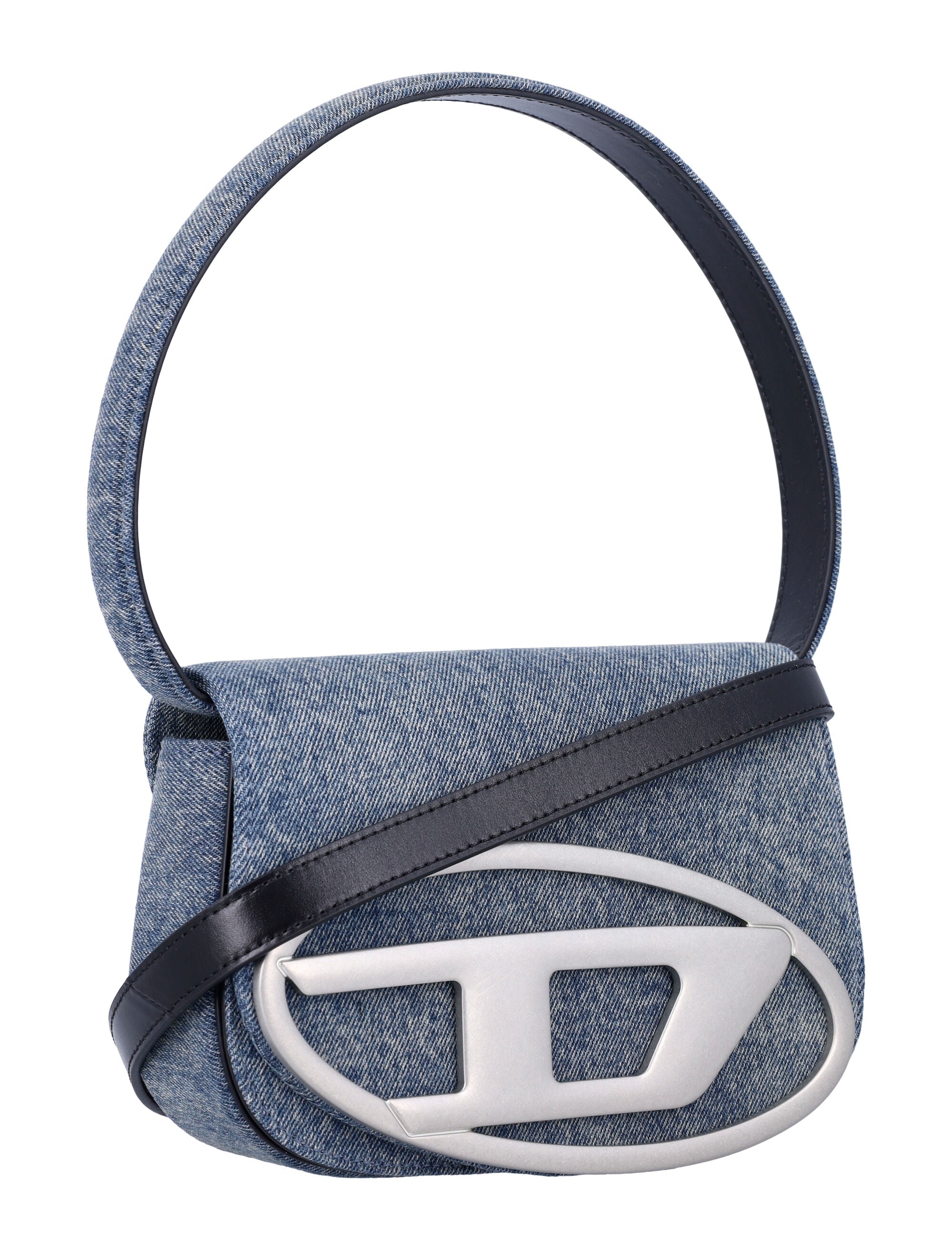 DIESEL Mini Denim Shoulder Handbag with Magnetic Closure