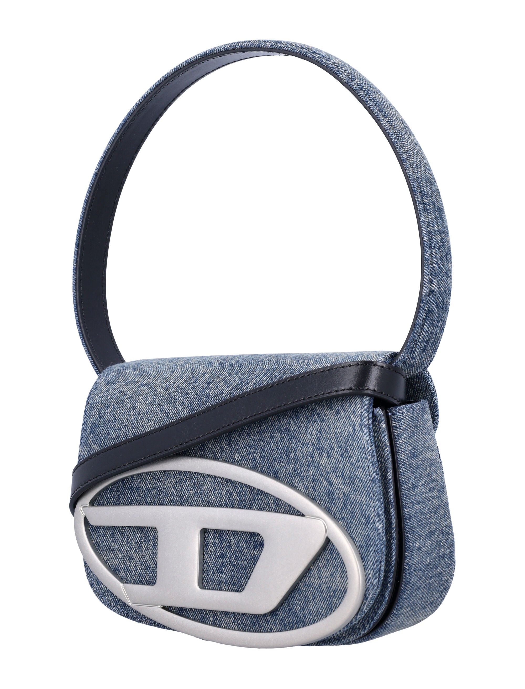 DIESEL Mini Denim Shoulder Handbag with Magnetic Closure