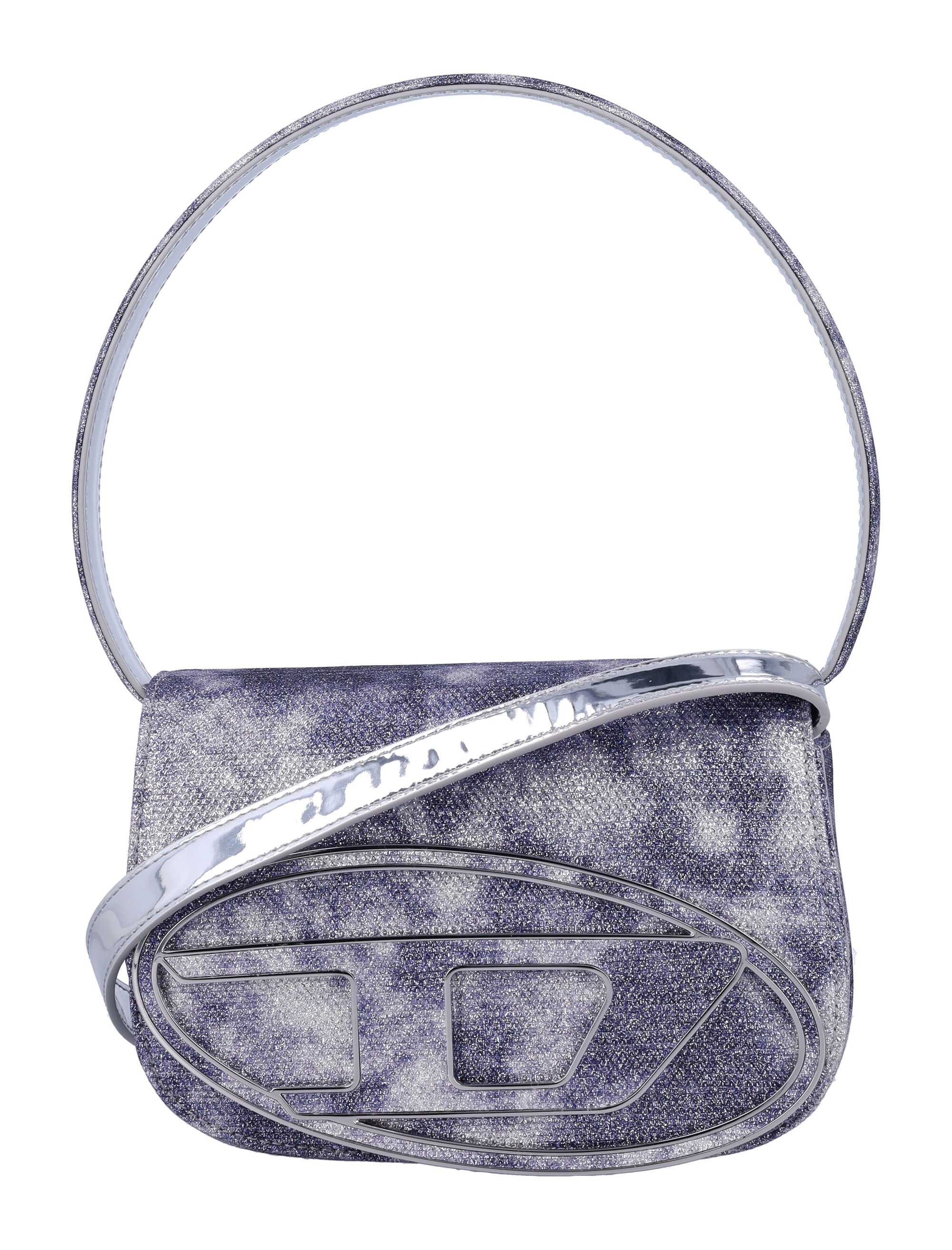 DIESEL Mini Glitter Handbag with Magnetic Flap Closure
