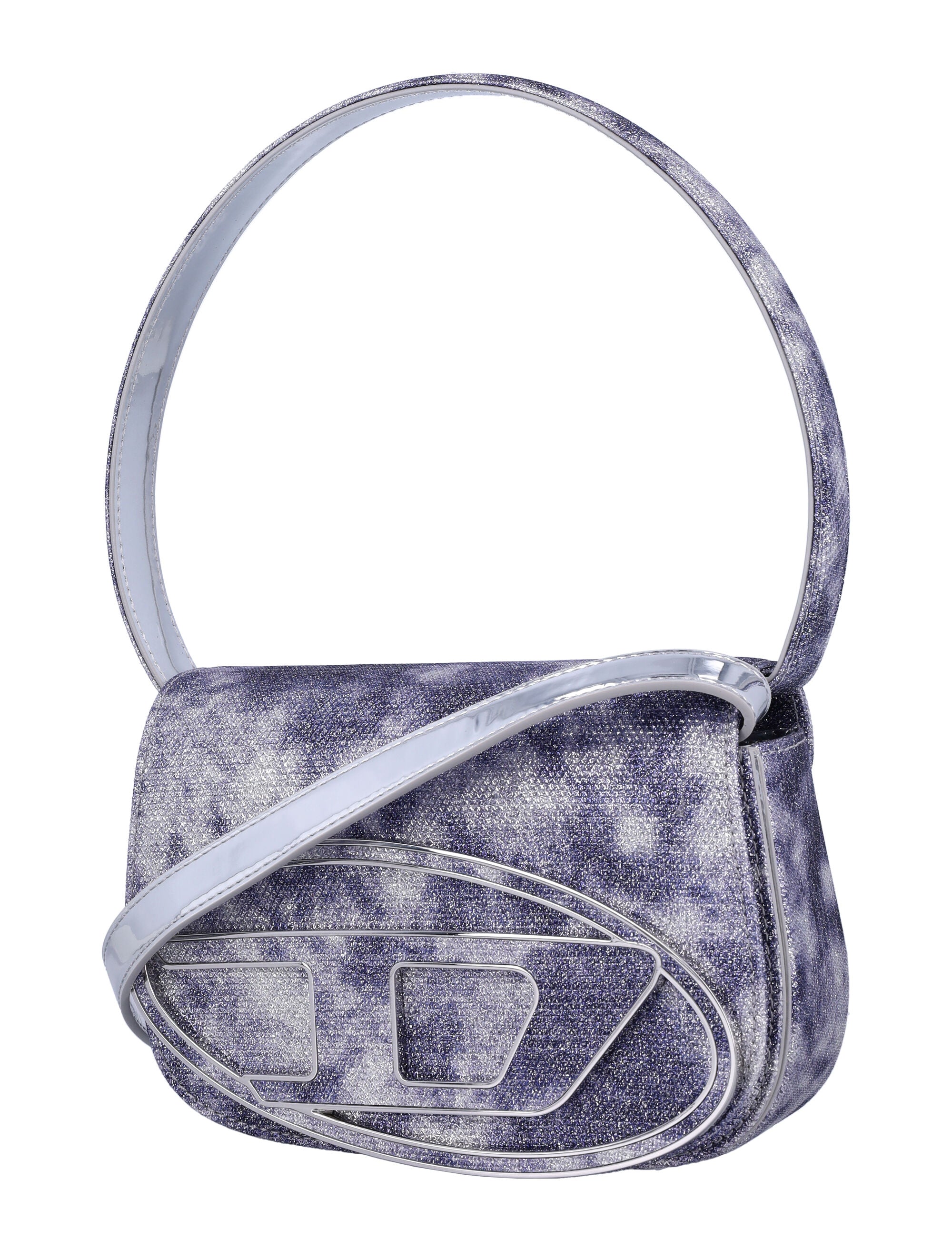 DIESEL Mini Glitter Handbag with Magnetic Flap Closure