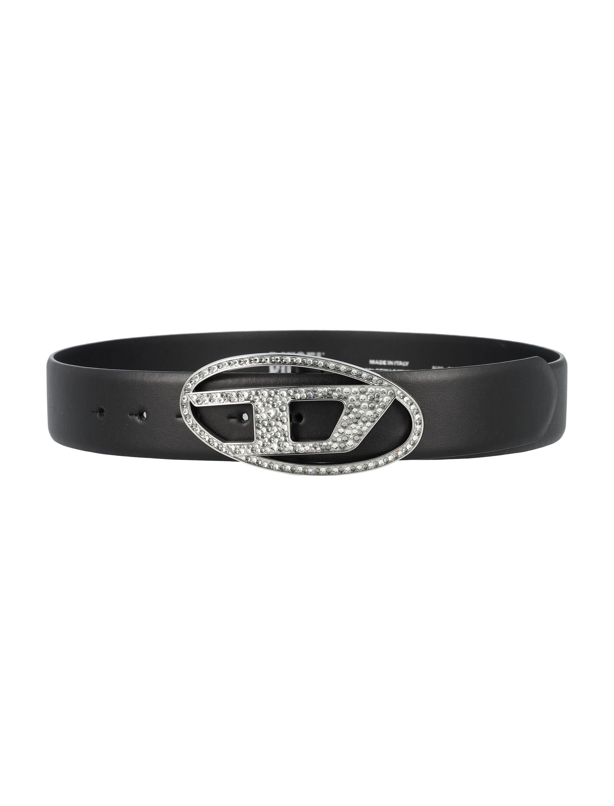 DIESEL B-1DR Strass Leather Belt - 4cm Height