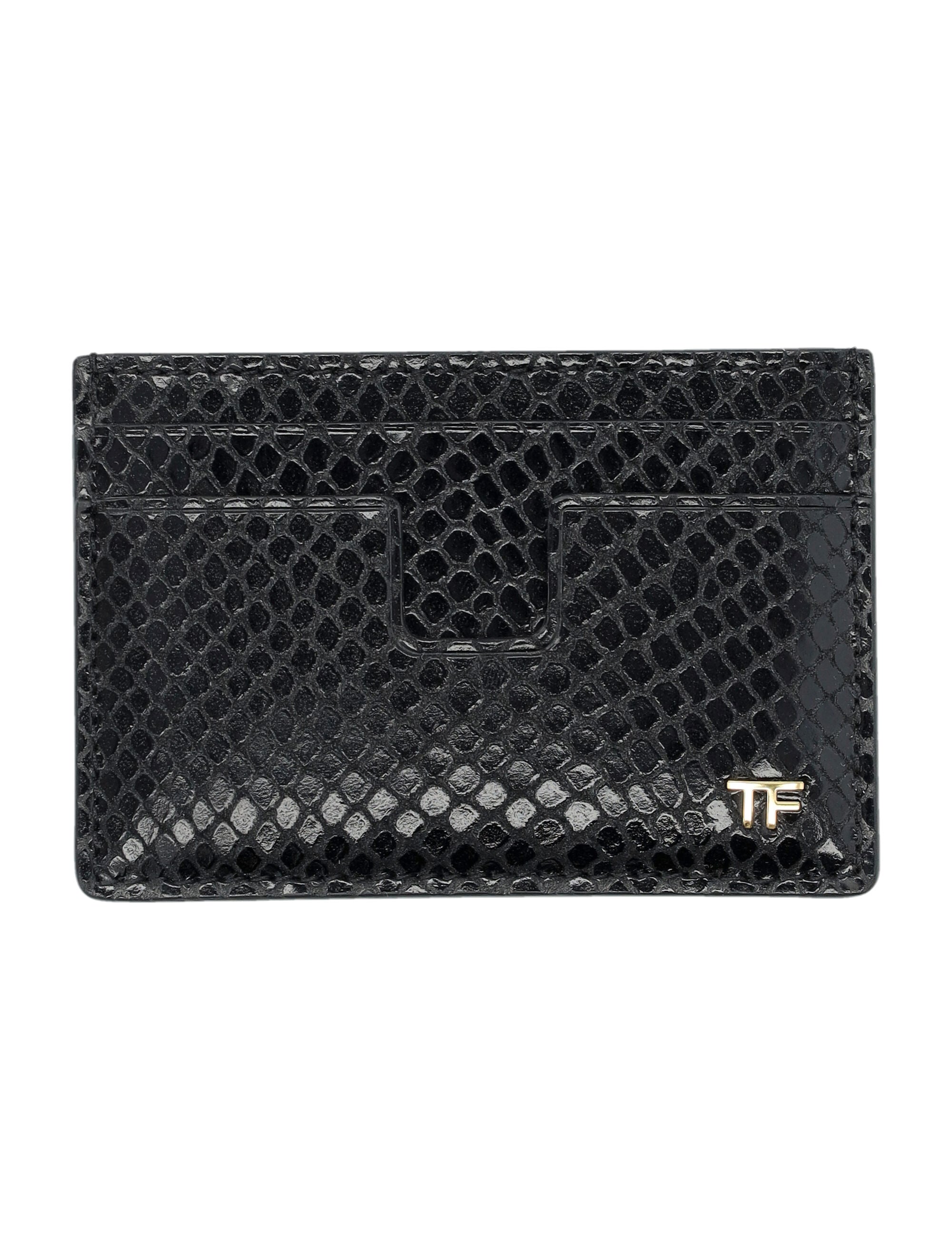 TOM FORD Mini Printed Python Cardholder