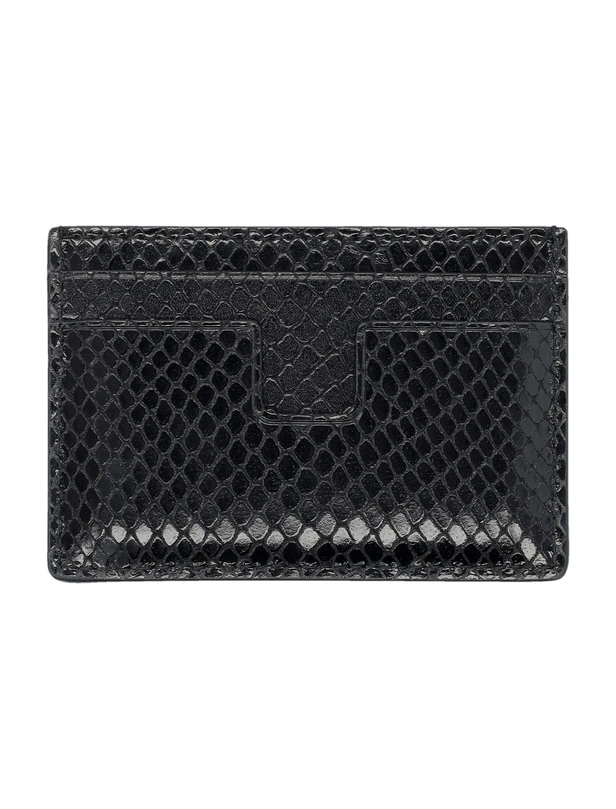 TOM FORD Mini Printed Python Cardholder