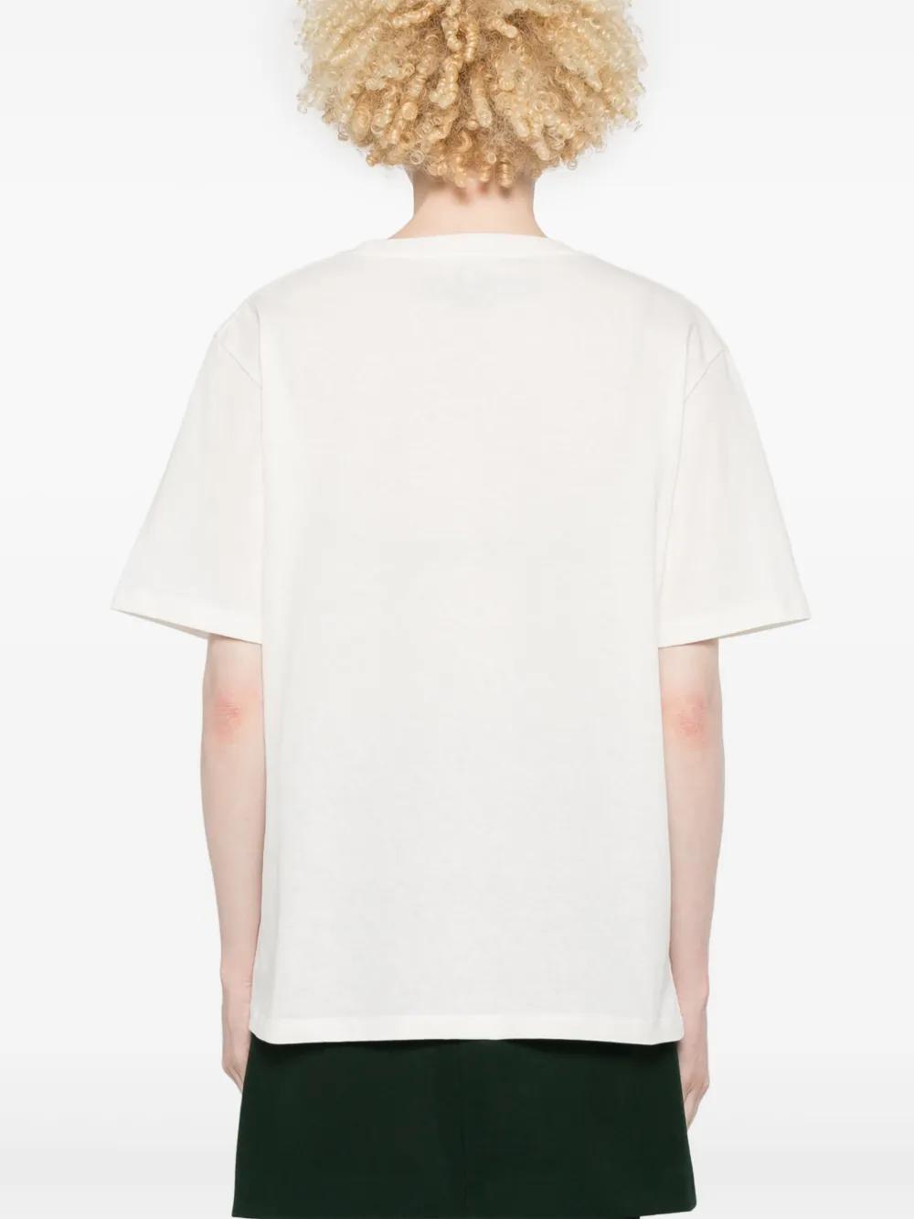 CHLOÉ Leather Logo T-Shirt - Size S