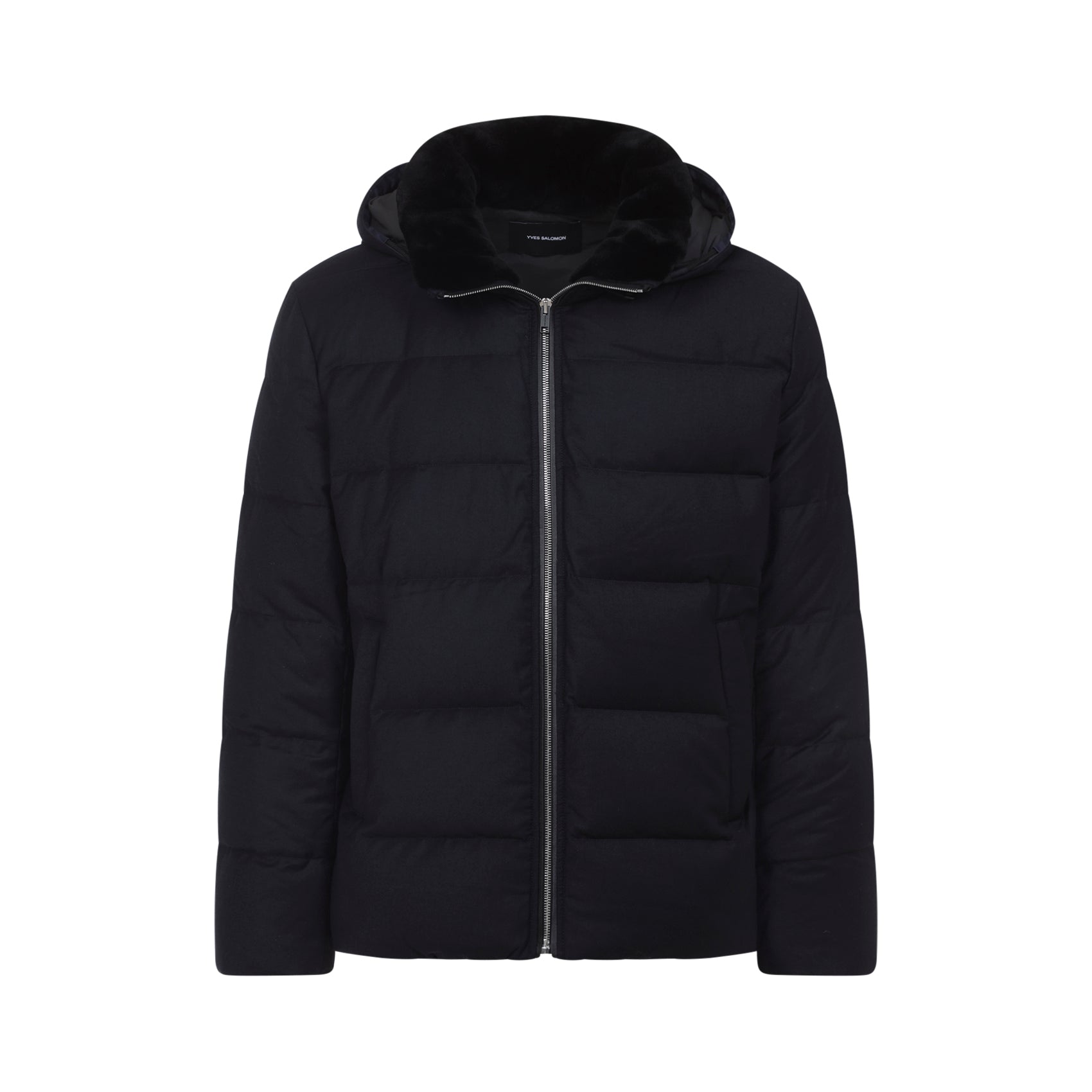 YVES SALOMON Mink Down-Filled Hooded Jacket for Men