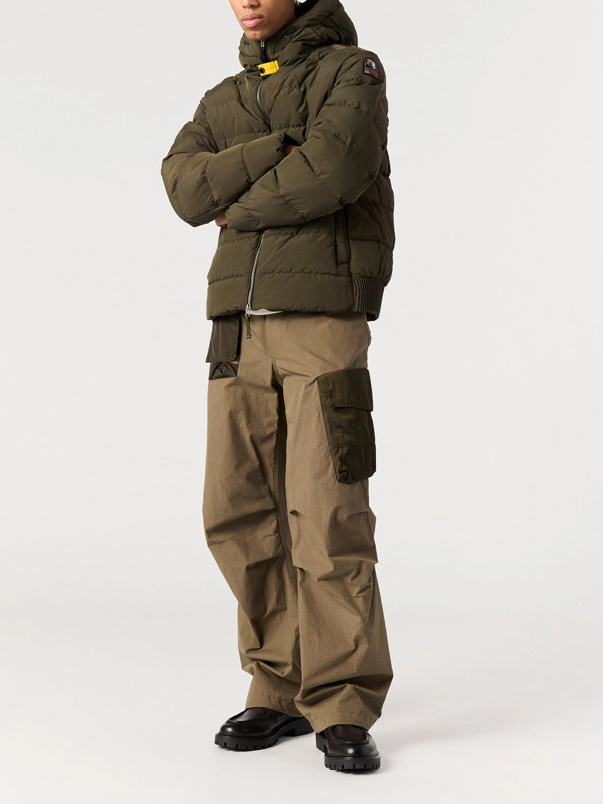 PARAJUMPERS Men's Short Puffer Jacket with Drawstring Hood