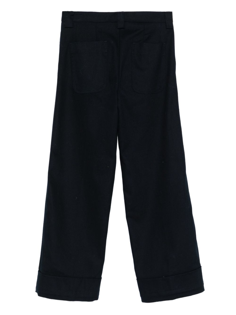 WHITE SAND Cotton Flared Trousers for Women