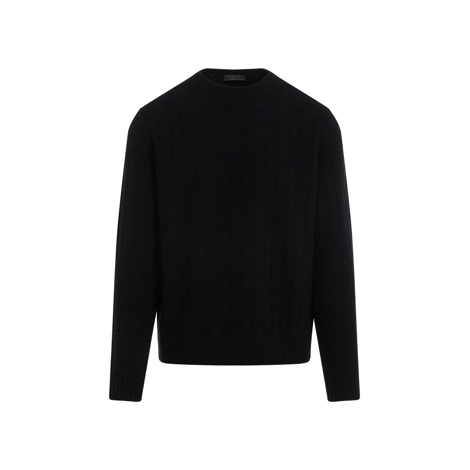 PRADA Luxury Wool-Cashmere Blend Crewneck Pullover