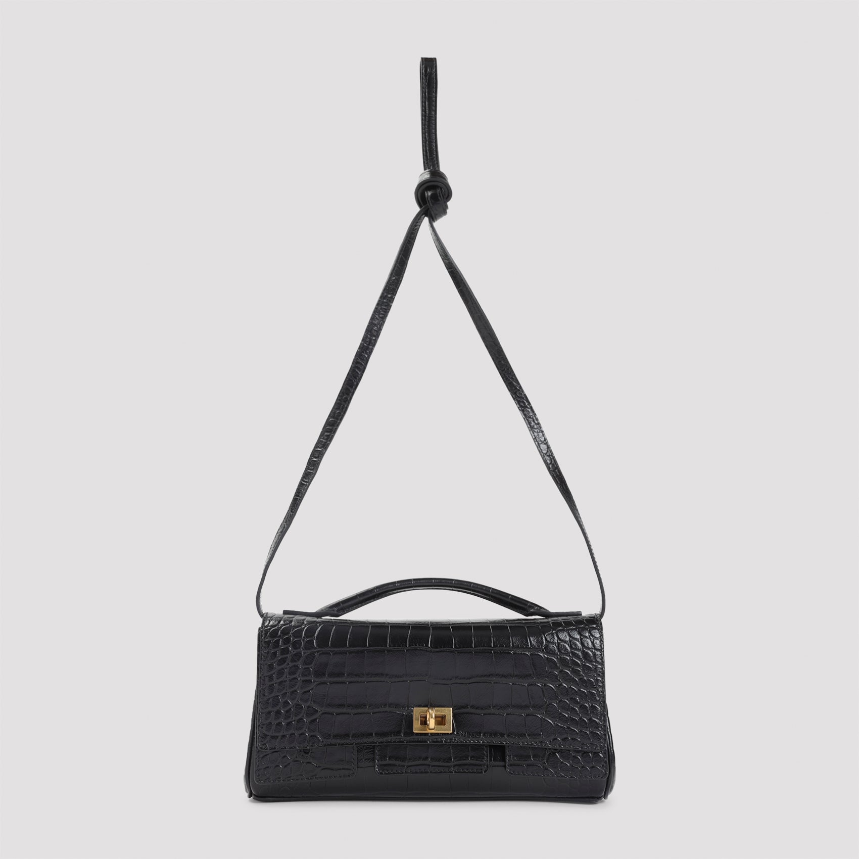 BALENCIAGA Bel Air Mini Clutch On Strap Handbag - W:27cm H:13cm D:5cm