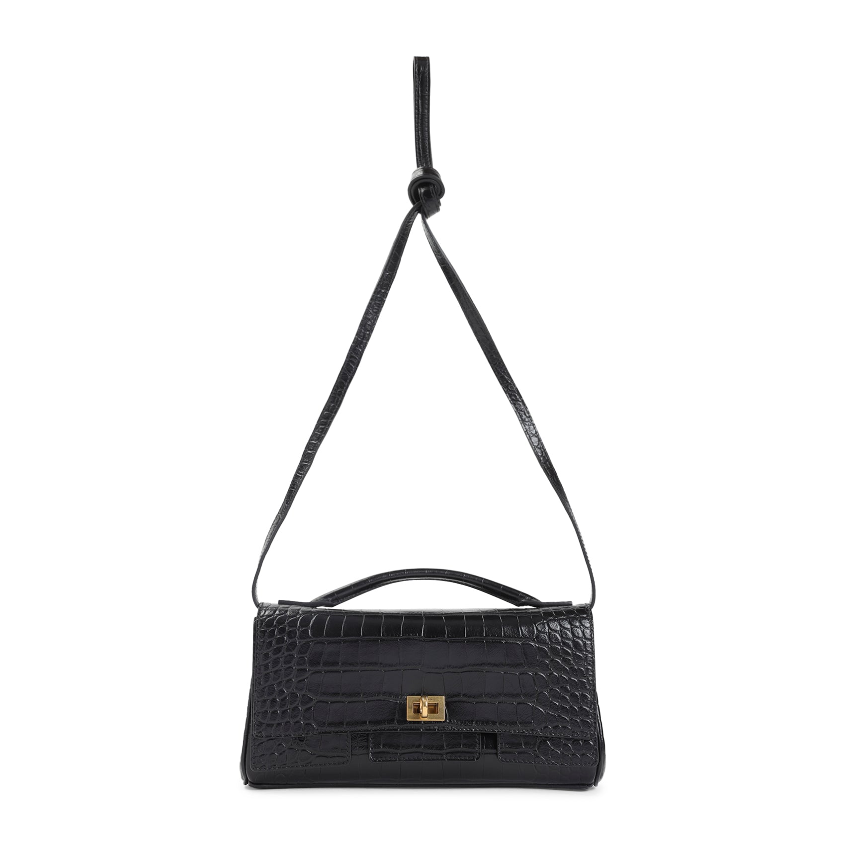 BALENCIAGA Bel Air Mini Clutch On Strap Handbag - W:27cm H:13cm D:5cm