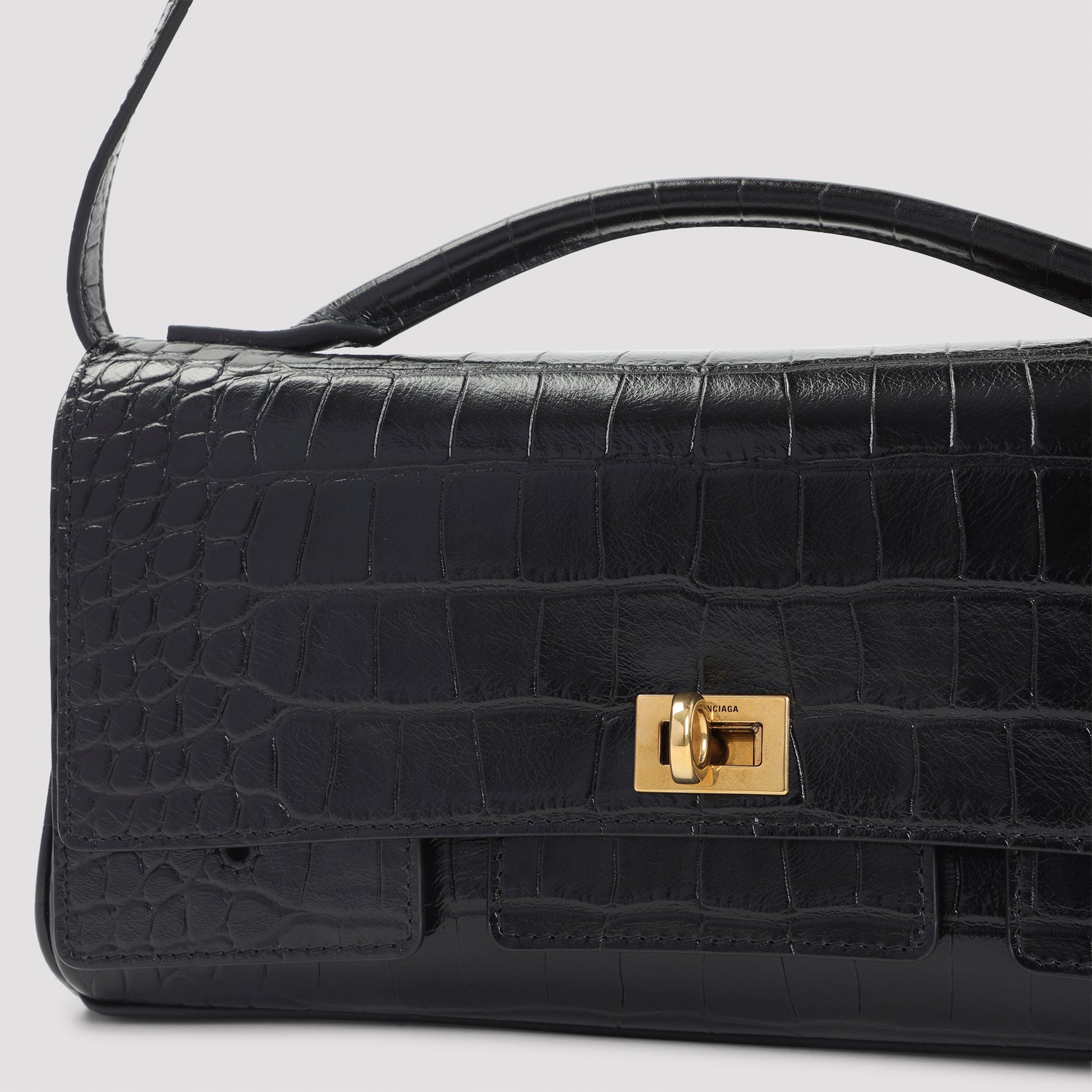 BALENCIAGA Bel Air Mini Clutch On Strap Handbag - W:27cm H:13cm D:5cm