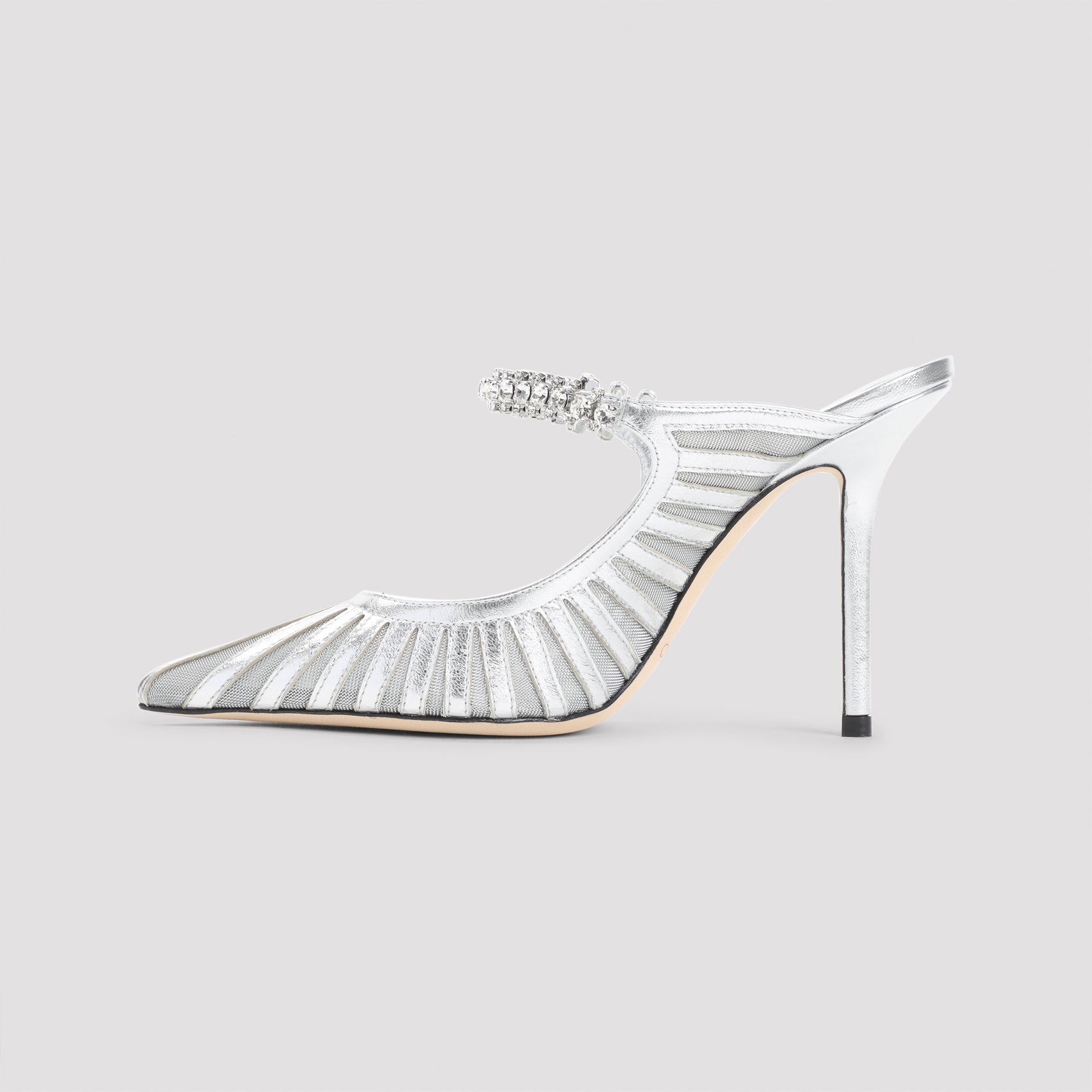 JIMMY CHOO Bing 100 Metallic Leather Pumps