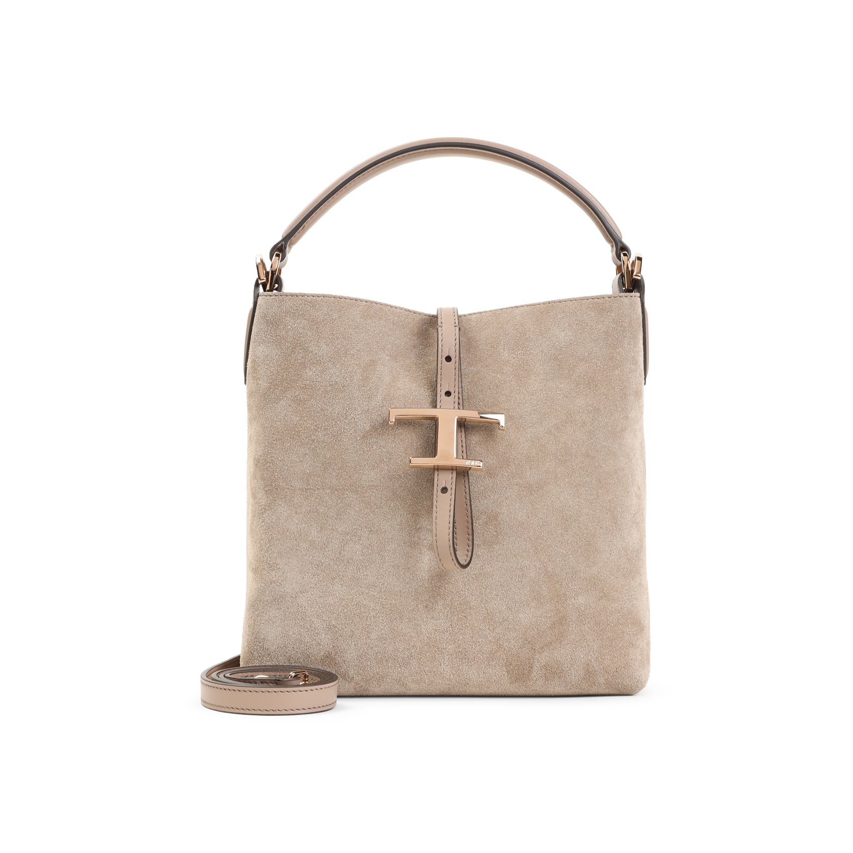 TOD`S Mini Suede Leather Shoulder Bag - 22cm x 24cm x 9cm