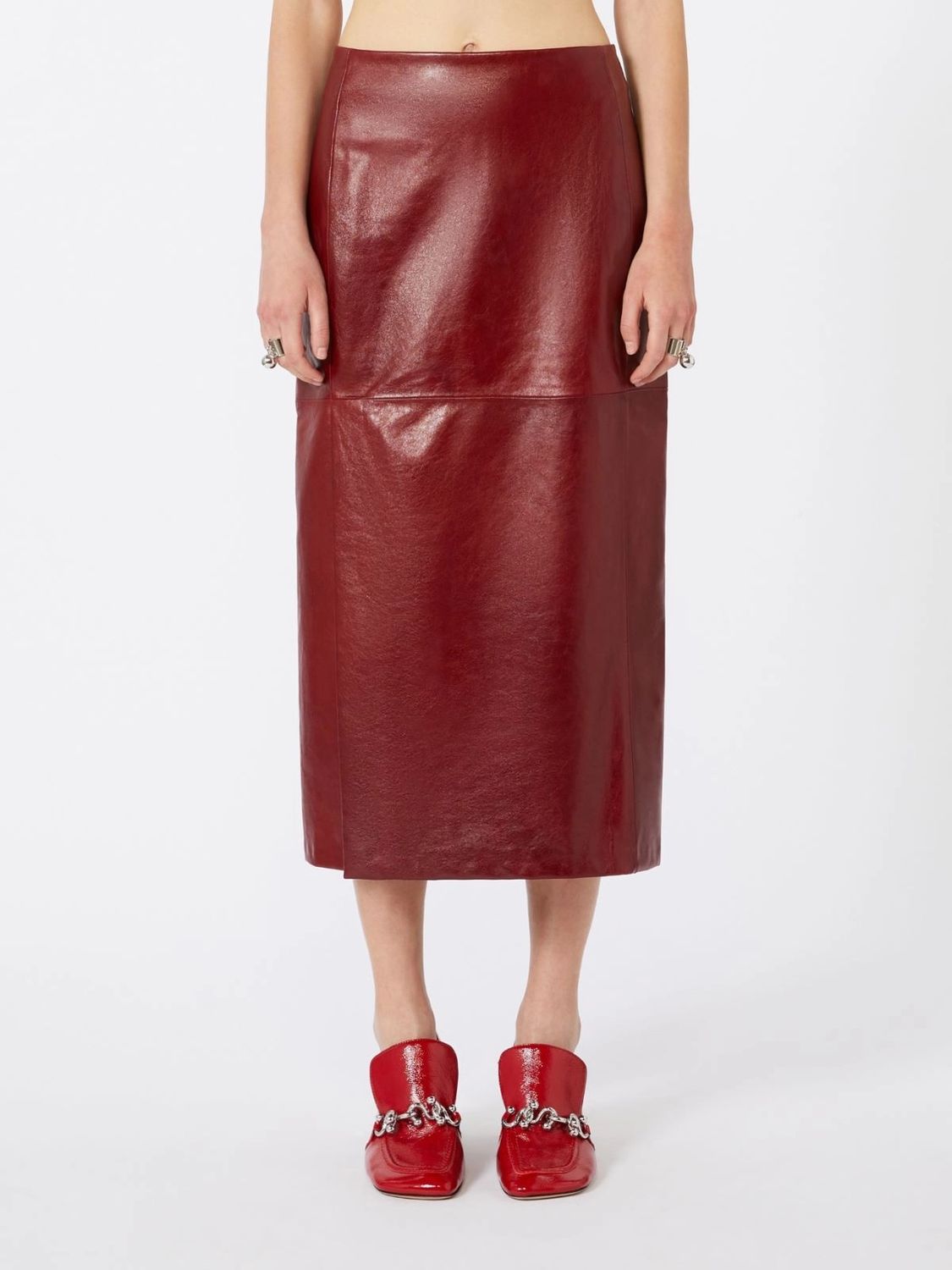 MAX MARA SPORTMAX Mini Leather Skirt for Women
