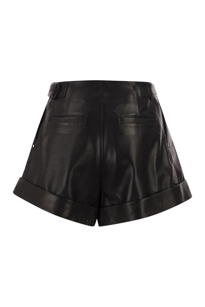 MAX MARA SPORTMAX Tailored Mini Leather Bermuda Shorts
