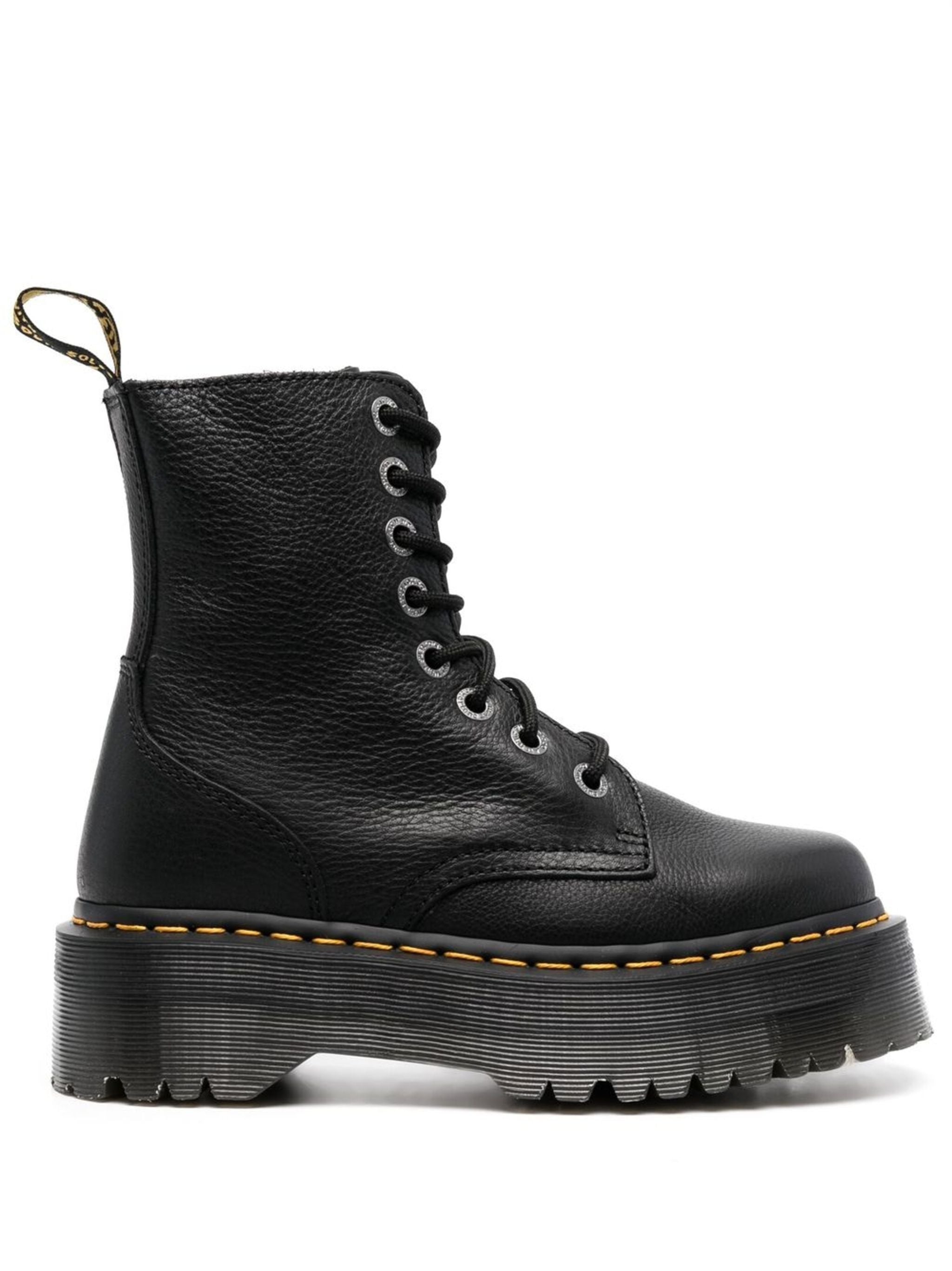 DR. MARTENS Jadon II Black Leather Boots for Women