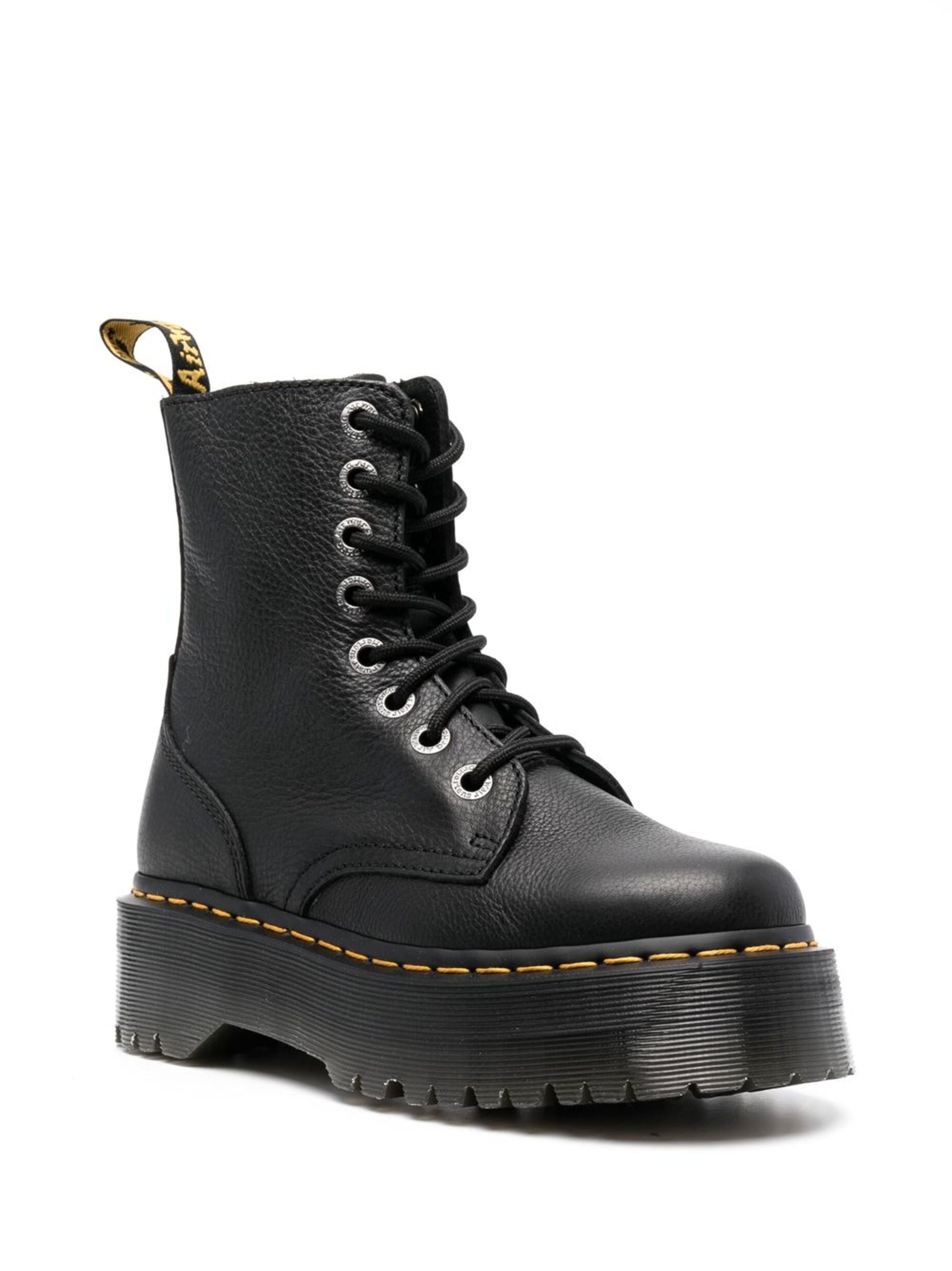 DR. MARTENS Jadon II Black Leather Boots for Women