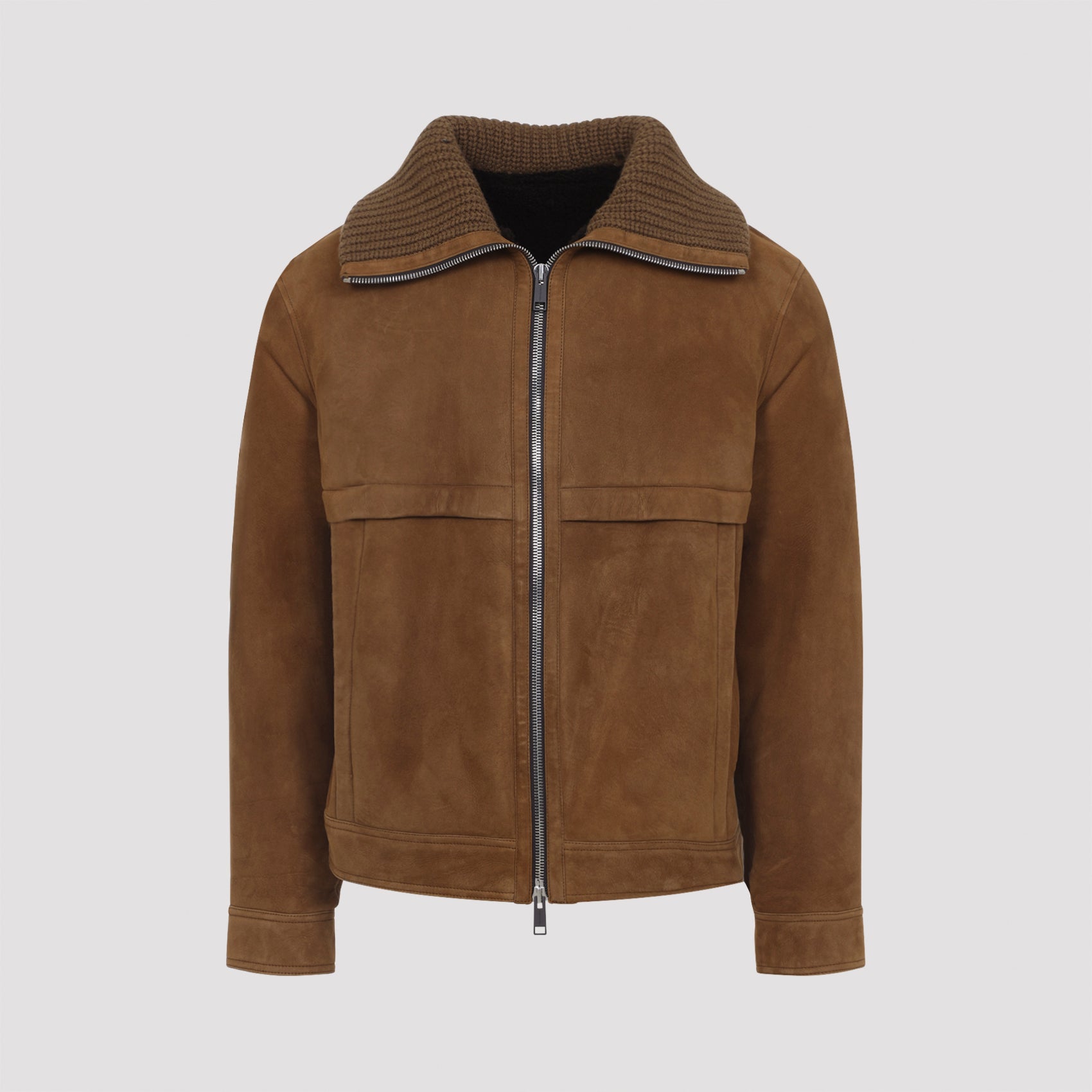 YVES SALOMON Men's Classic Lamb Leather Jacket