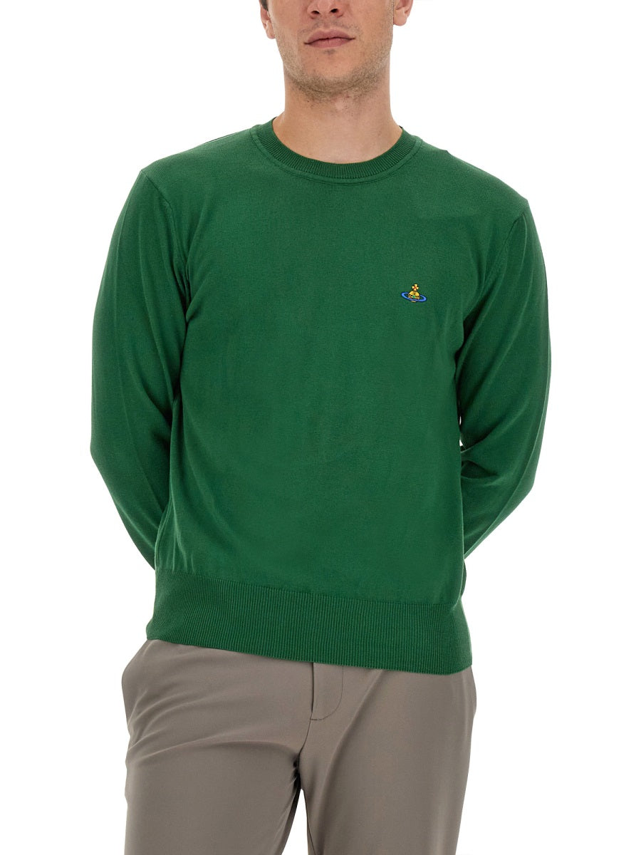 VIVIENNE WESTWOOD Slim Fit T-Shirt with Embroidered Orb