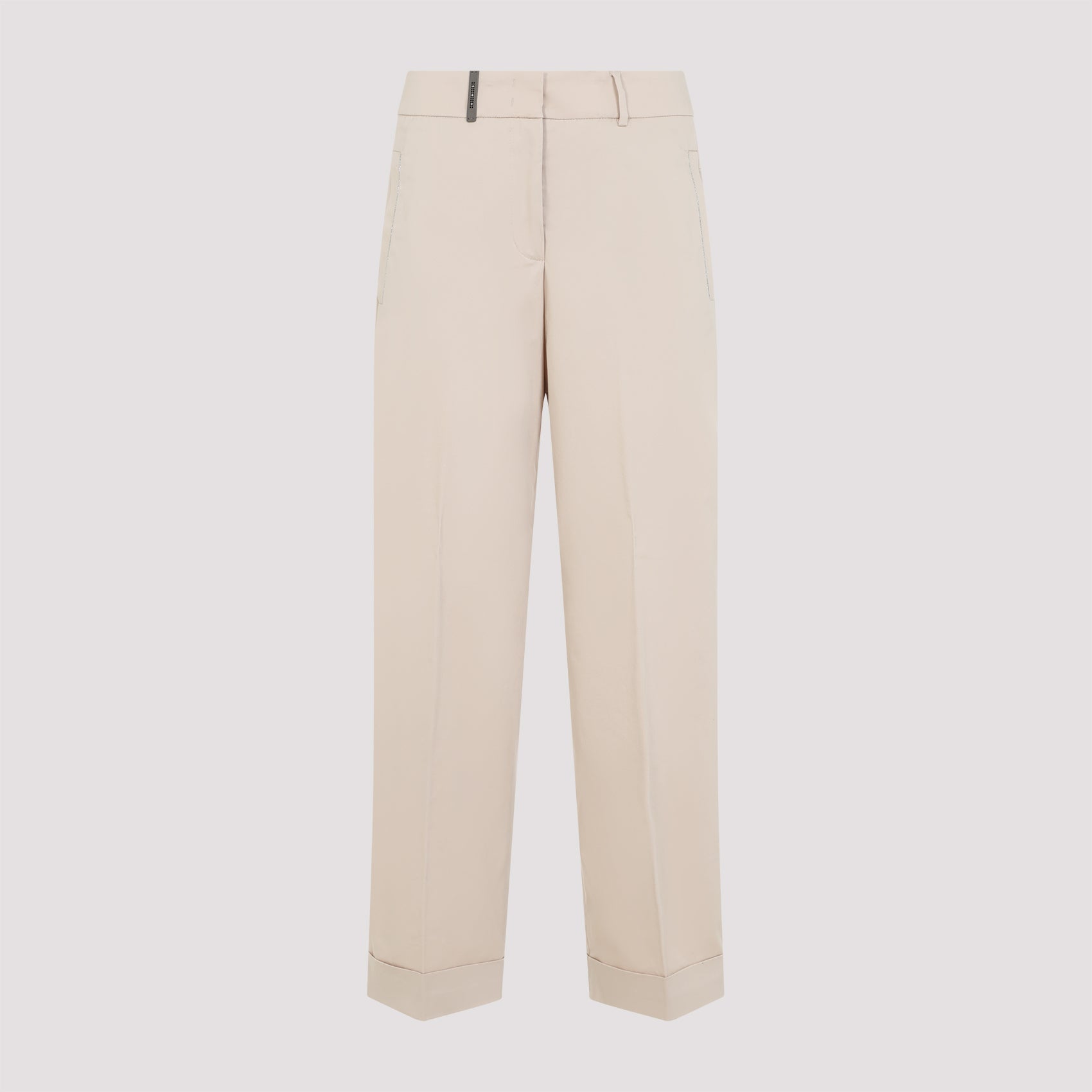 PESERICO Cropped Cotton Blend Pants for Men - SS25