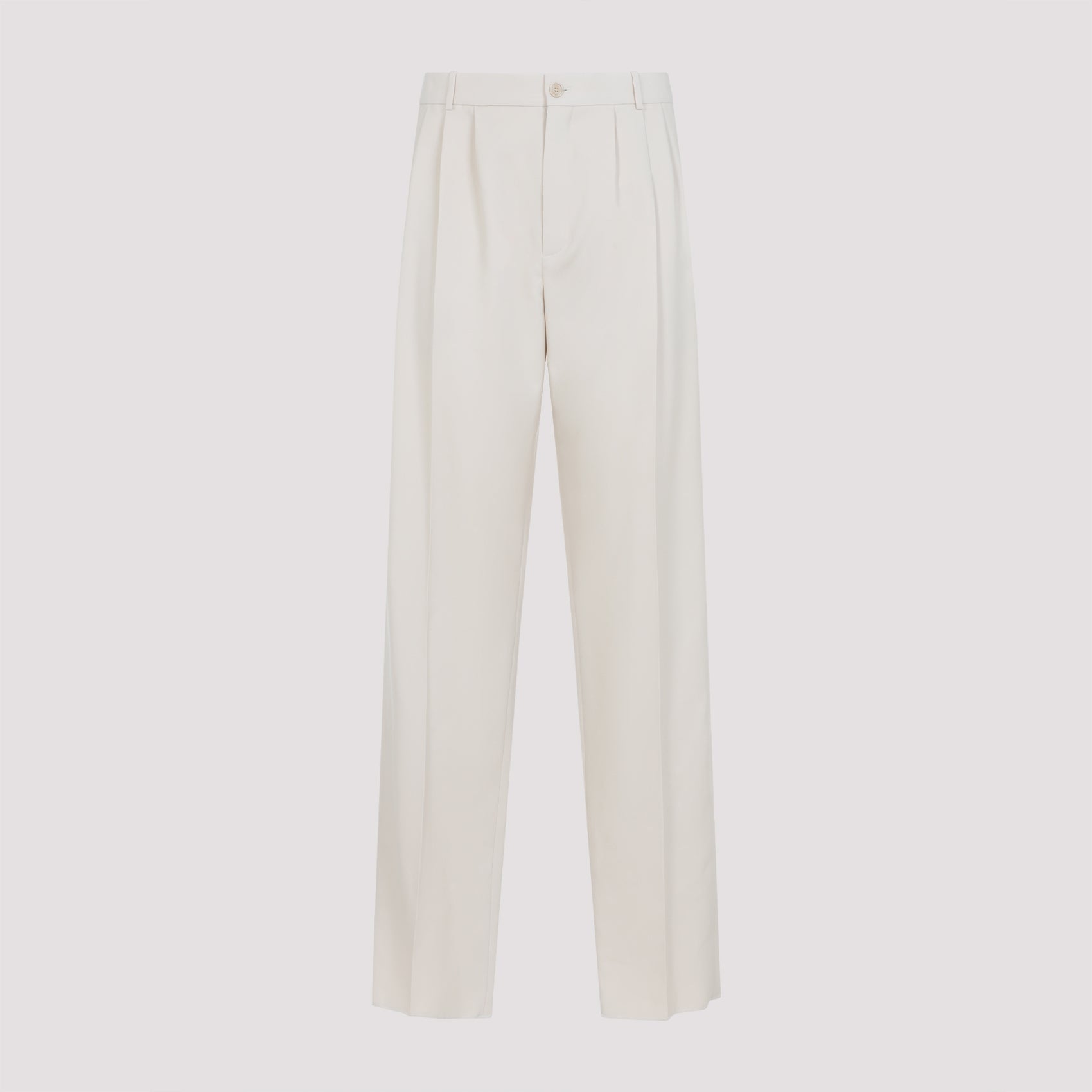 SAINT LAURENT Wool Straight Pants for Men - FW25 Collection