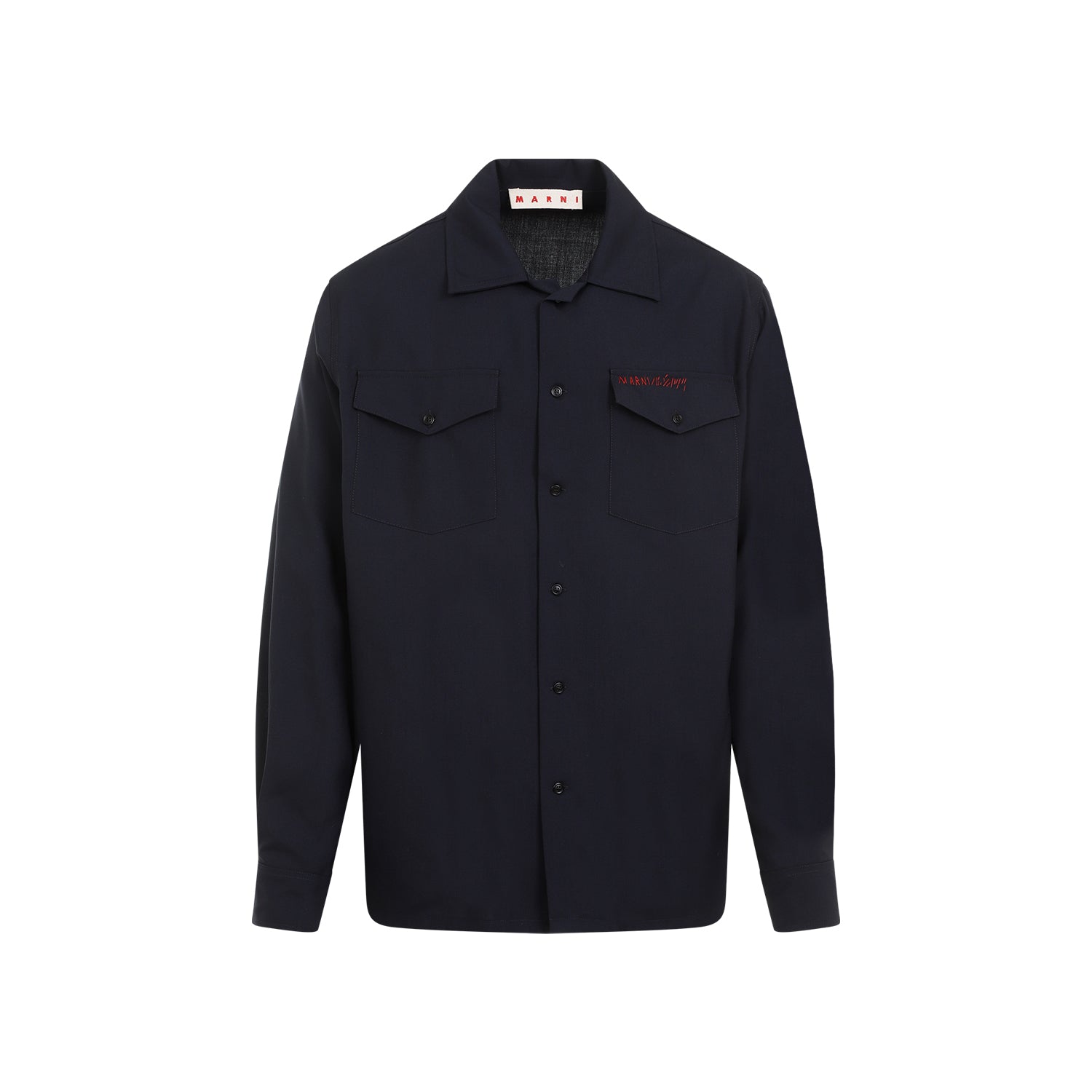 MARNI Virgin Wool Shirt for Men - FW24 Collection