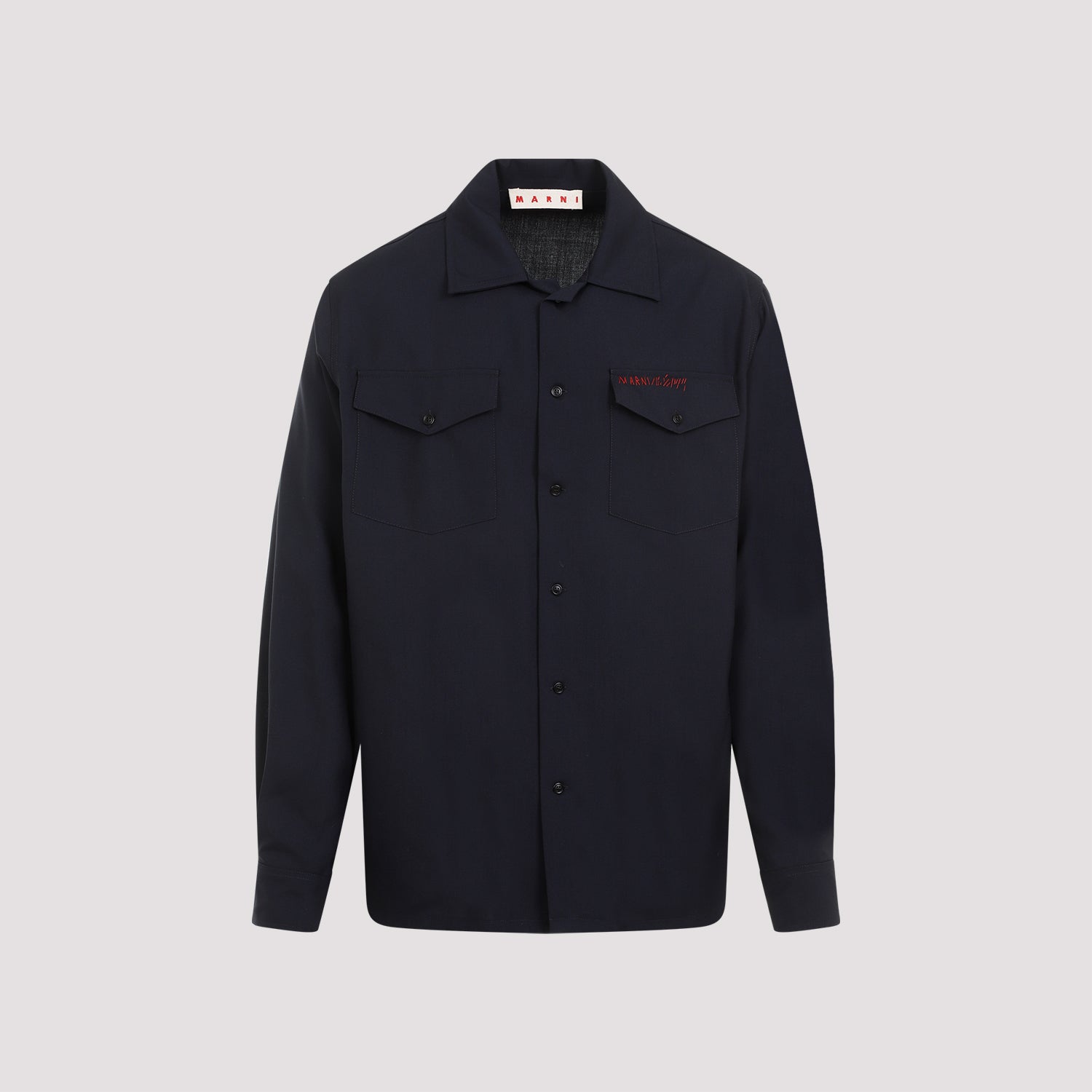 MARNI Virgin Wool Shirt for Men - FW24 Collection