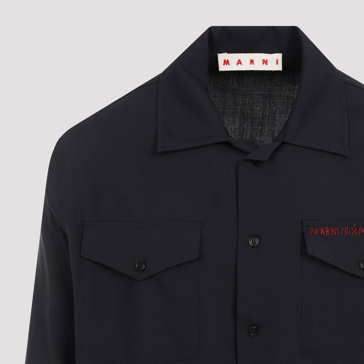 MARNI Virgin Wool Shirt for Men - FW24 Collection