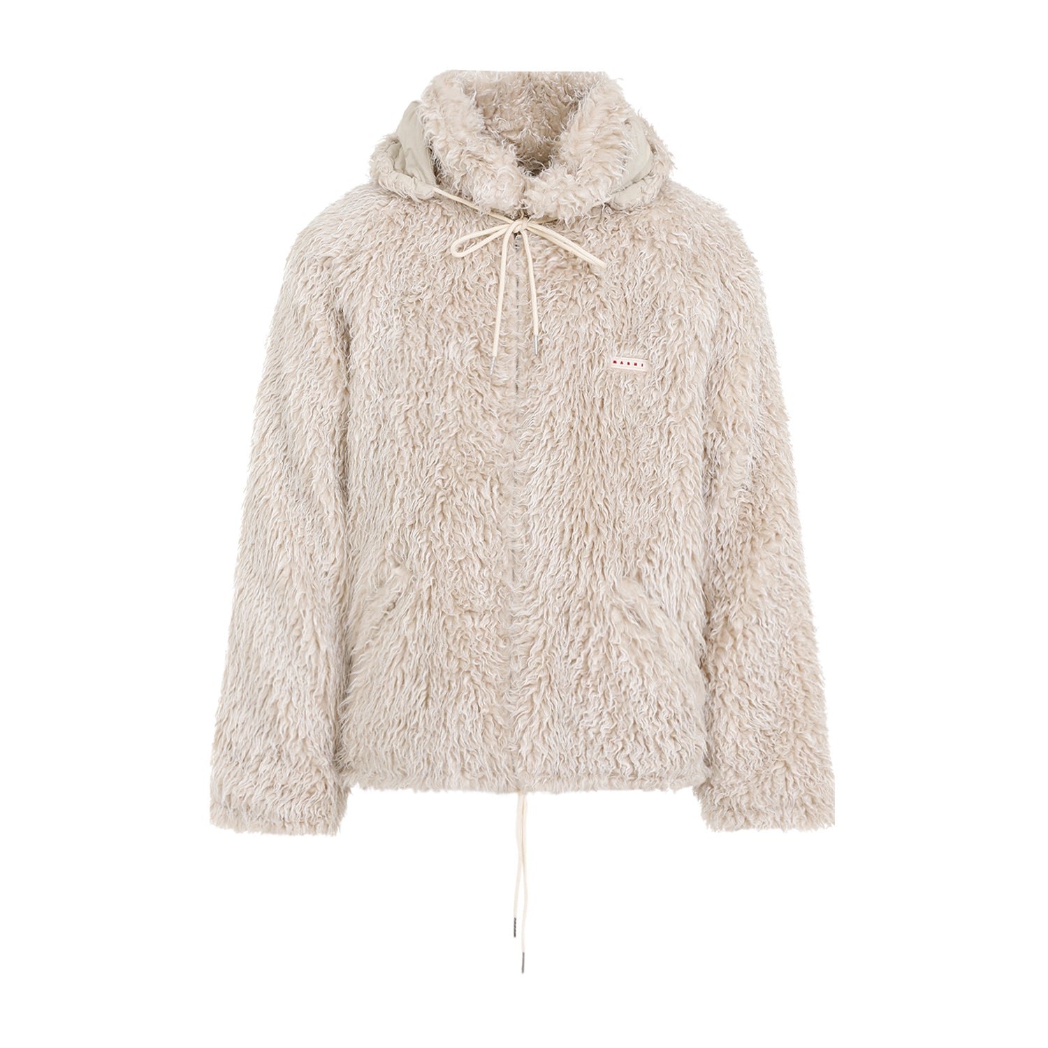 MARNI Men's Polyester Jacket with Artificial Fur