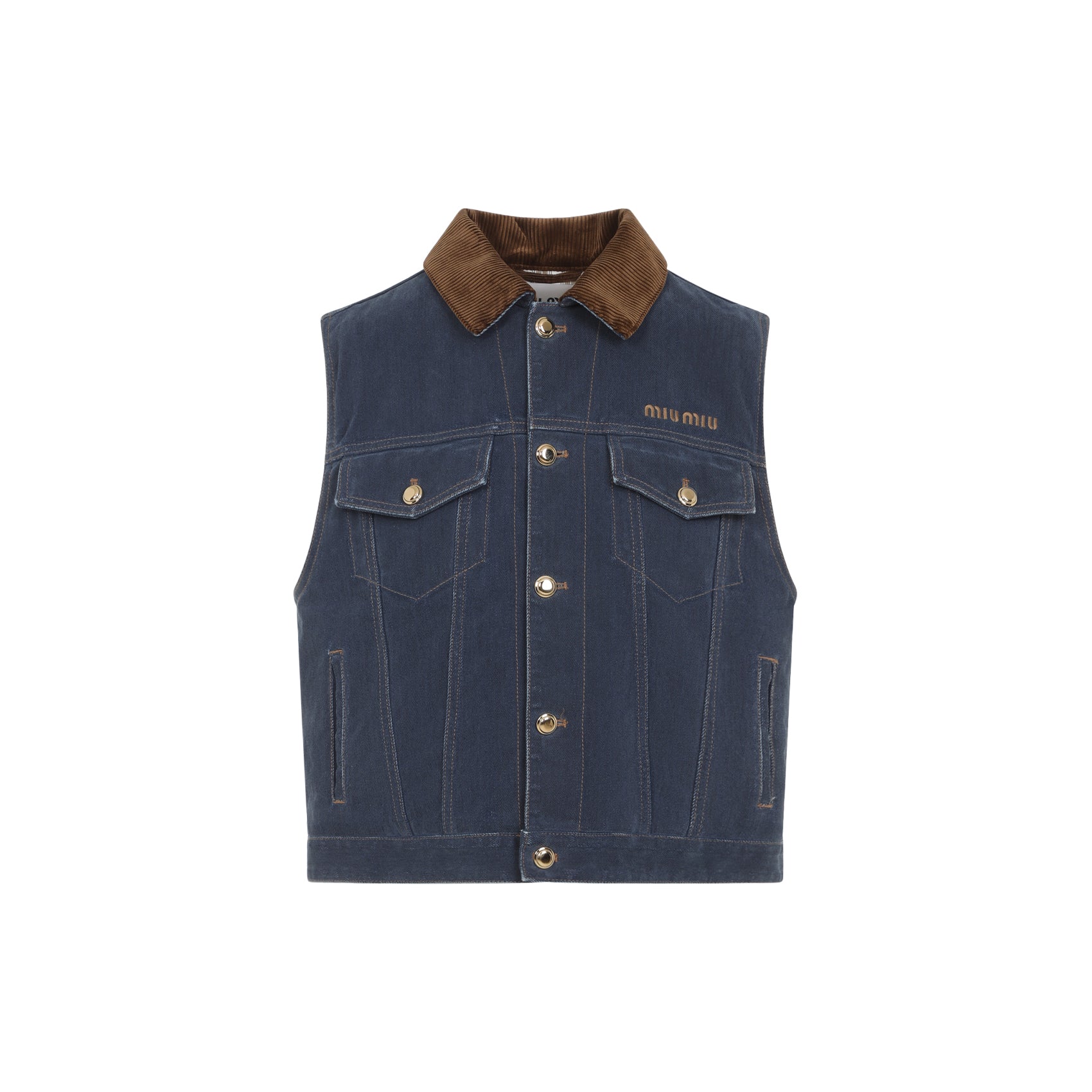 MIU MIU Denim Flock Jacket for Men - FW25 Collection