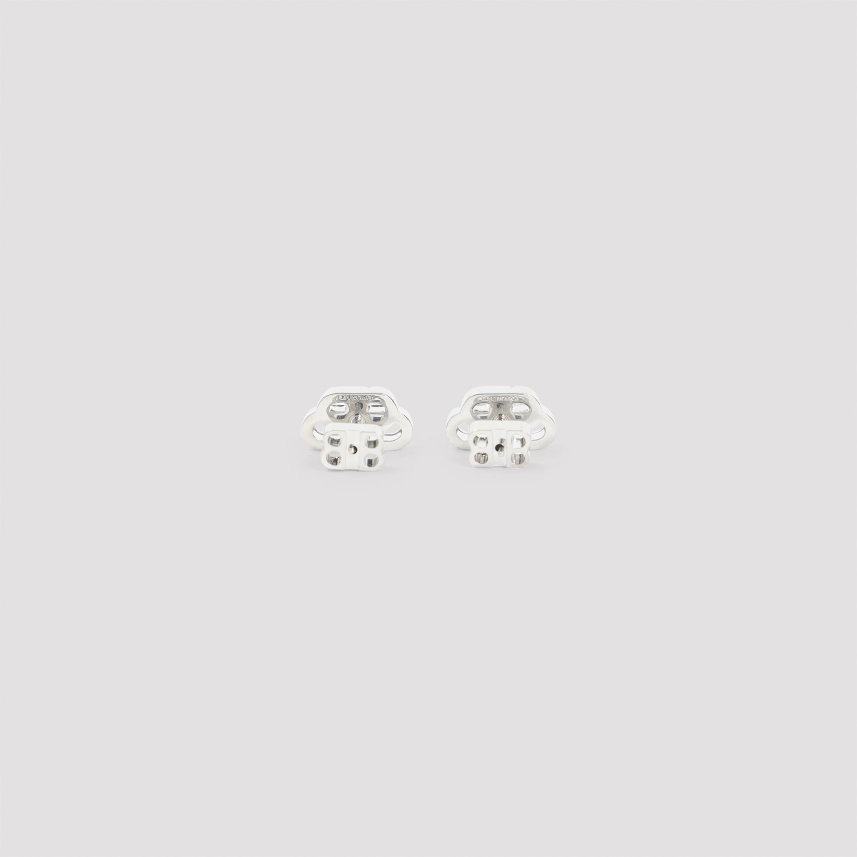 BALENCIAGA Mini Brass BB Stud Earrings