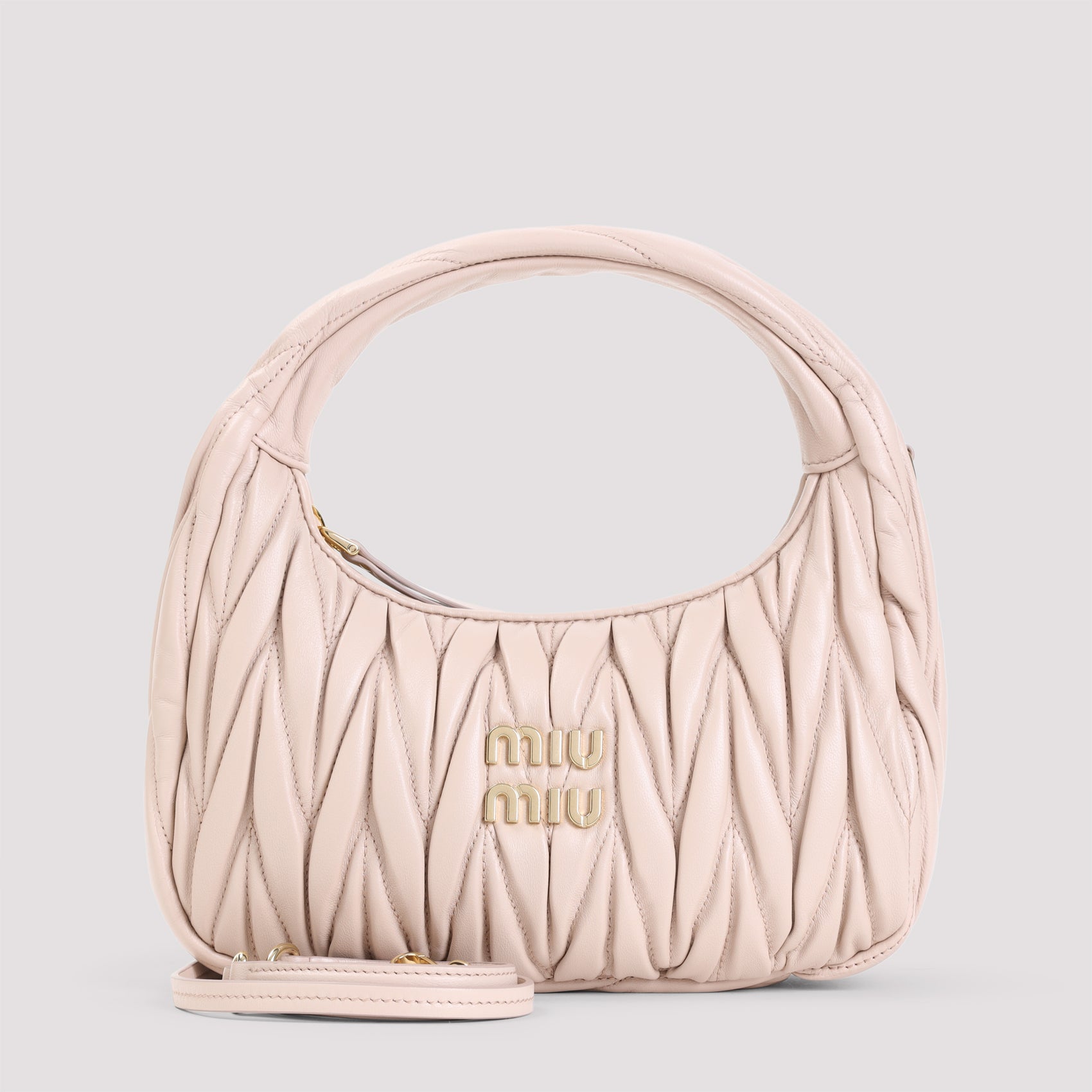 MIU MIU Wander Mini Matelassé Hobo Handbag
