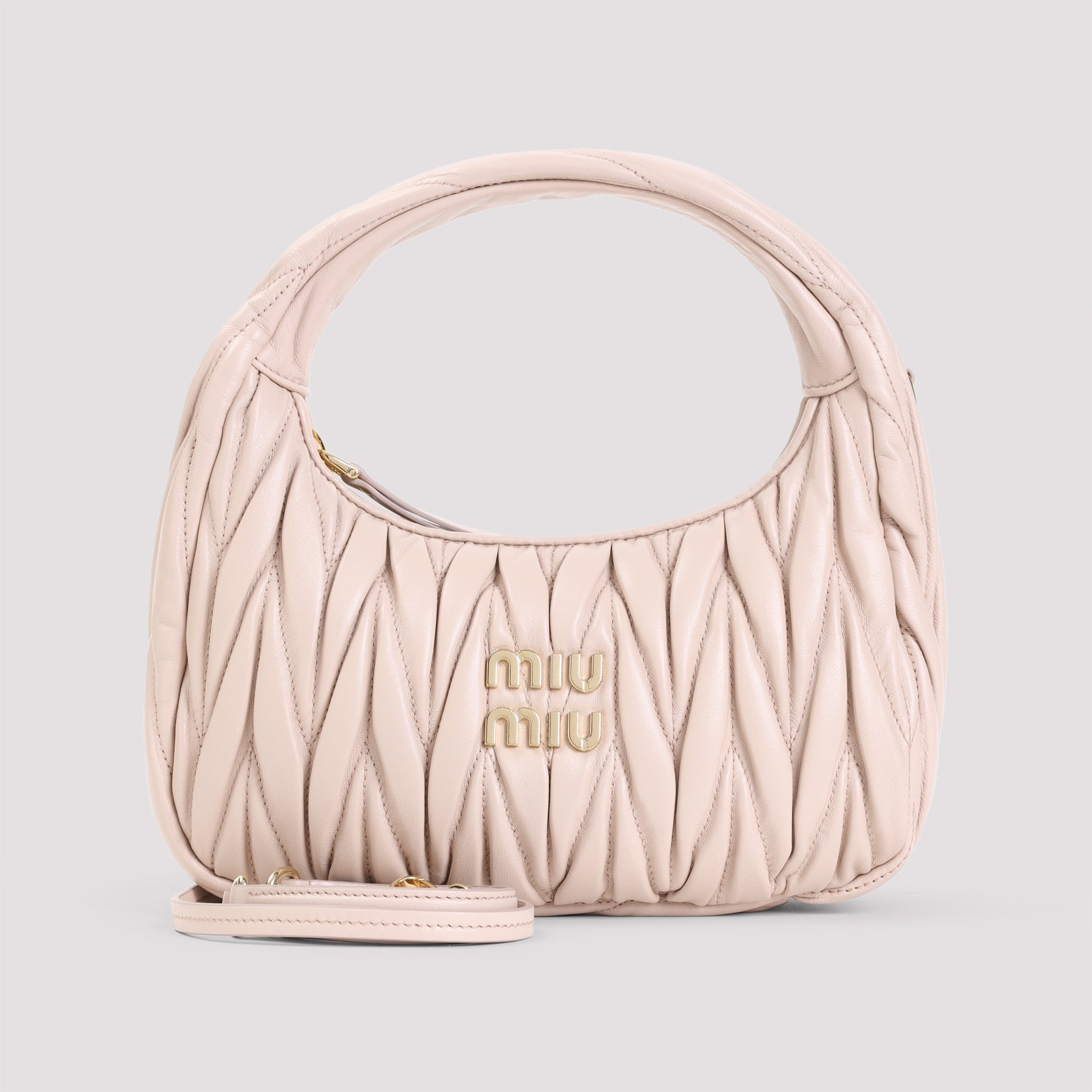 MIU MIU Wander Mini Matelassé Hobo Handbag
