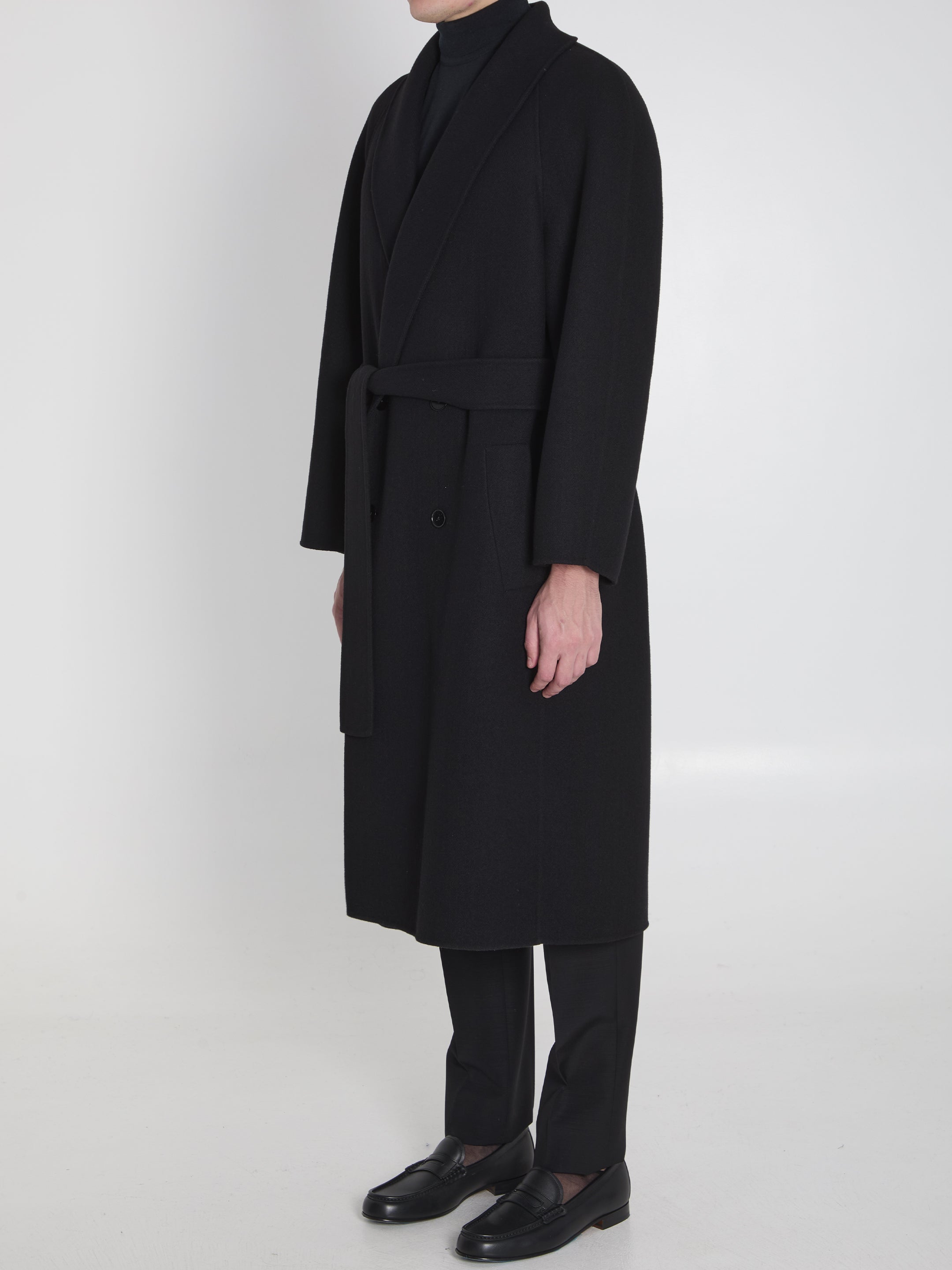 THE ROW Oversized Wool and Cashmere Jacket with Scarf Lapel - Size M