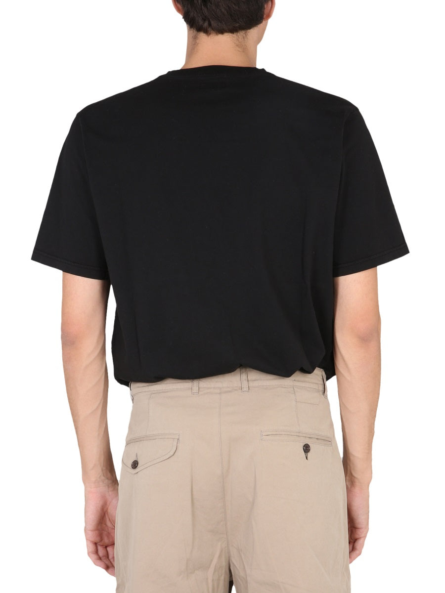 UNIVERSAL WORKS Men's Classic Crewneck T-Shirt with Necklace Front Pocket