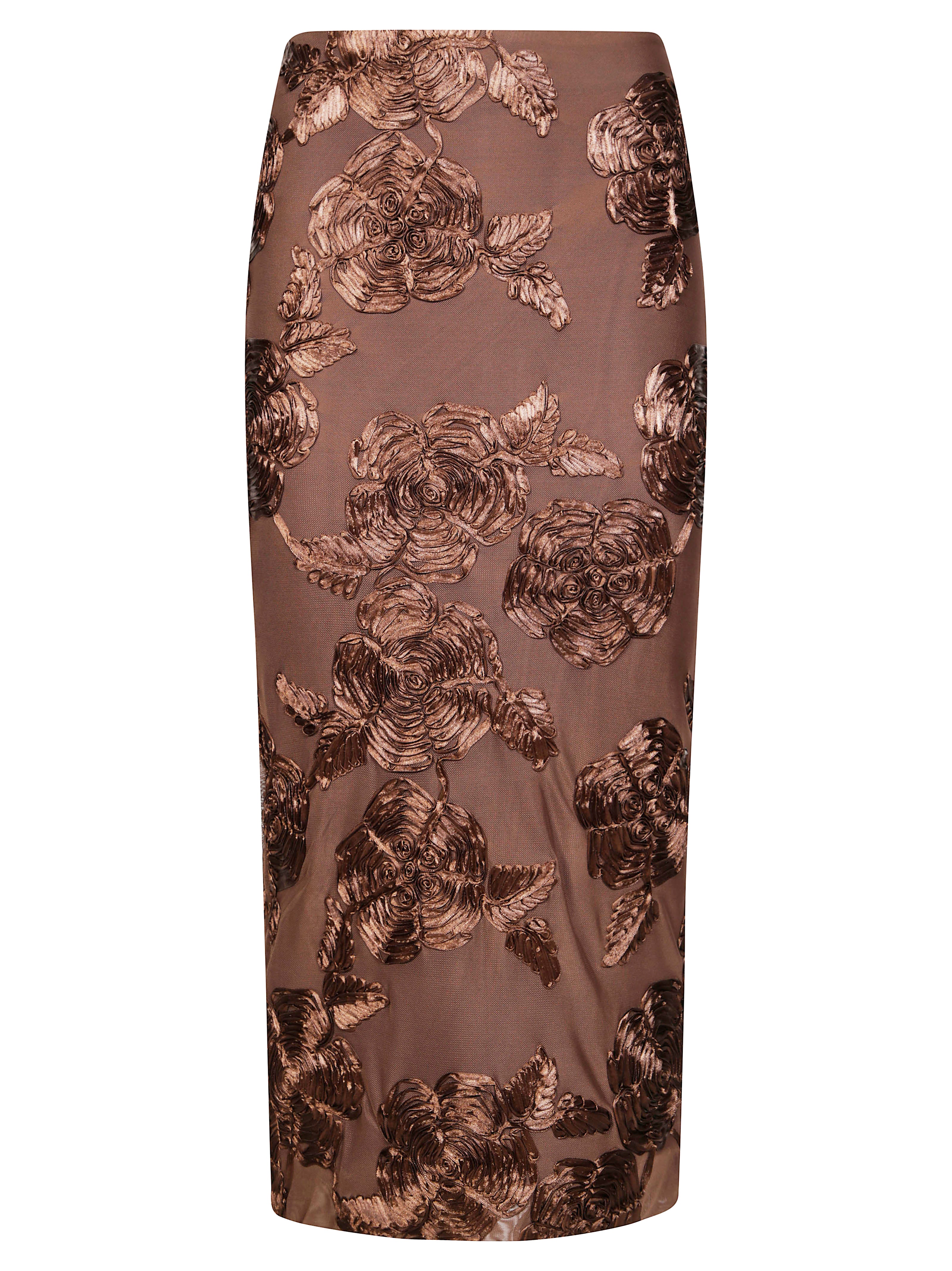 ROTATE Floral Mesh Pencil Skirt for Men - FW25