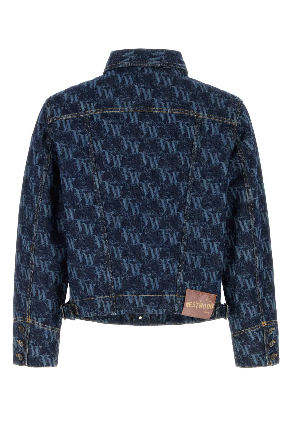 VIVIENNE WESTWOOD Men's Printed Denim Stormrider Jacket