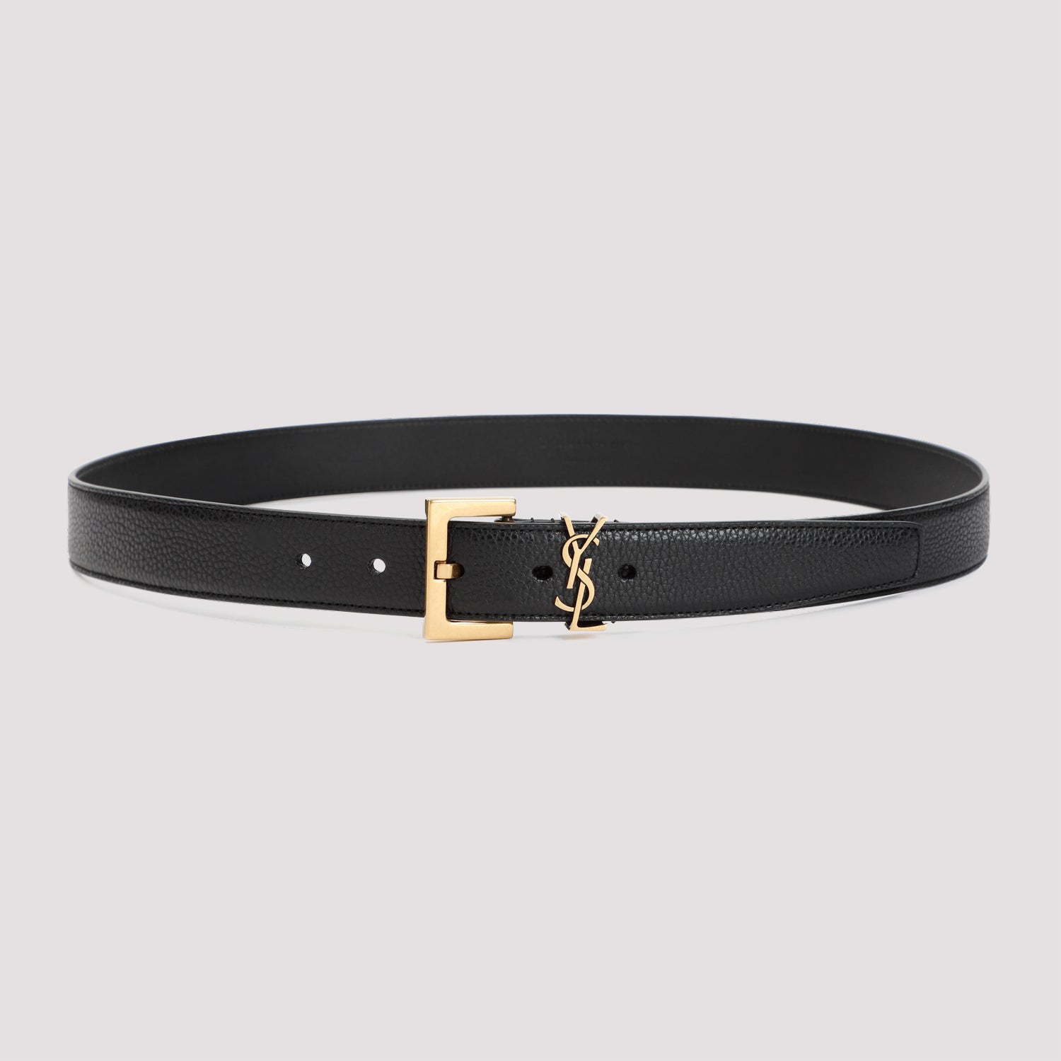 SAINT LAURENT Grained Leather Belt - 2.8cm Width