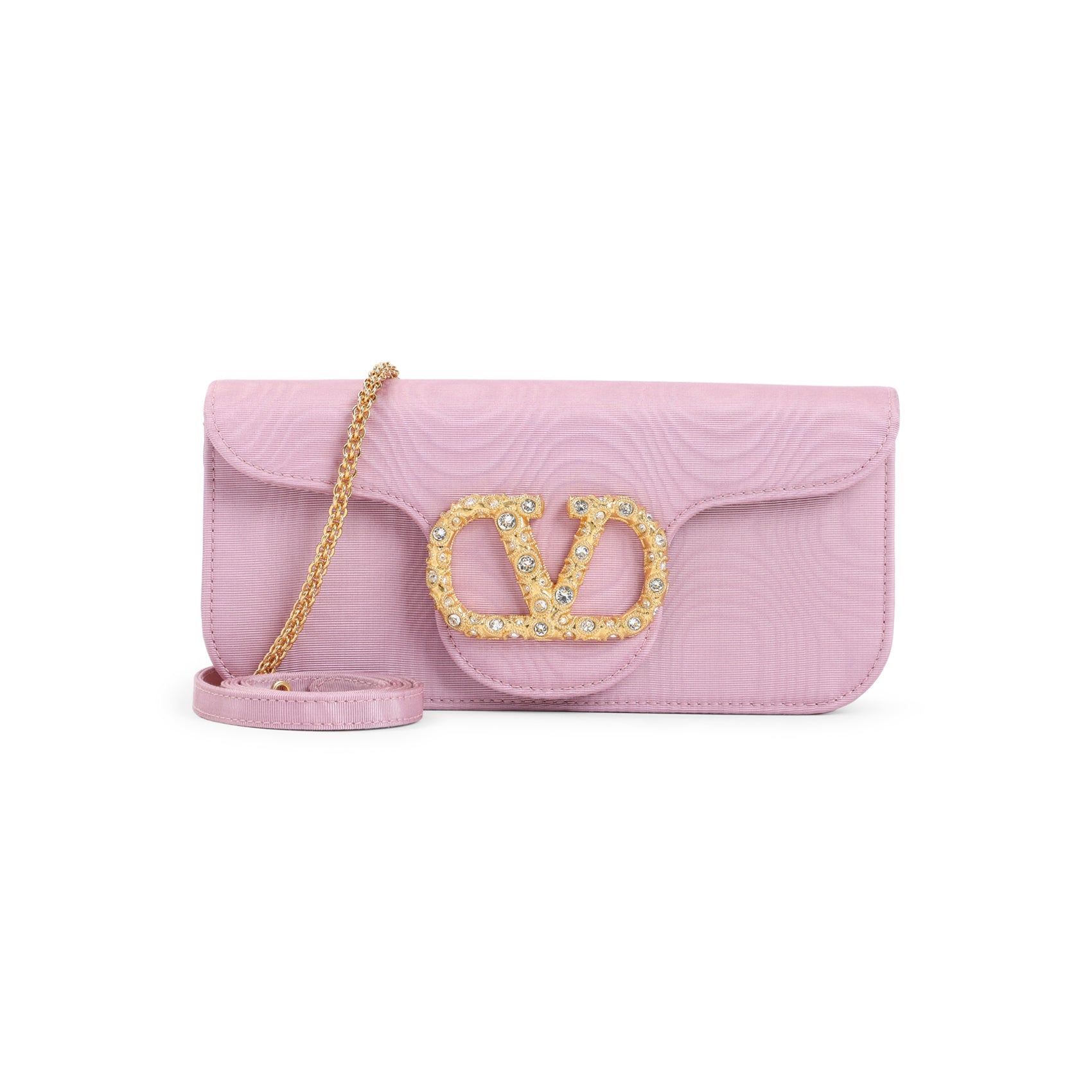 VALENTINO GARAVANI Moiré Textile Mini Clutch - W:21cm H:10cm D:4.5cm
