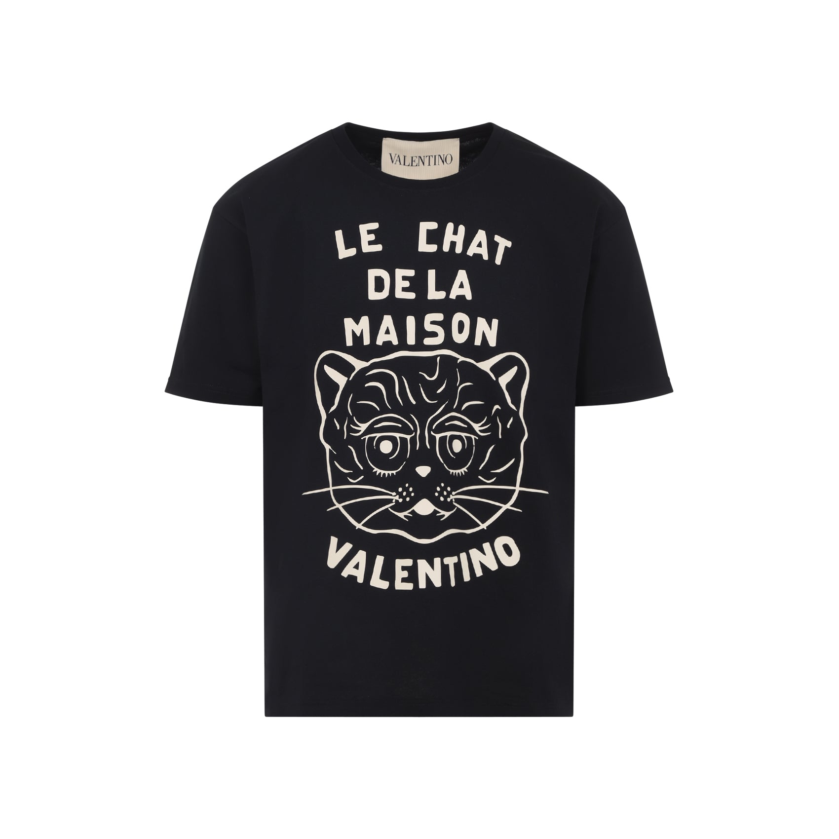 VALENTINO Le Chat Graphic T-Shirt for Men - FW25